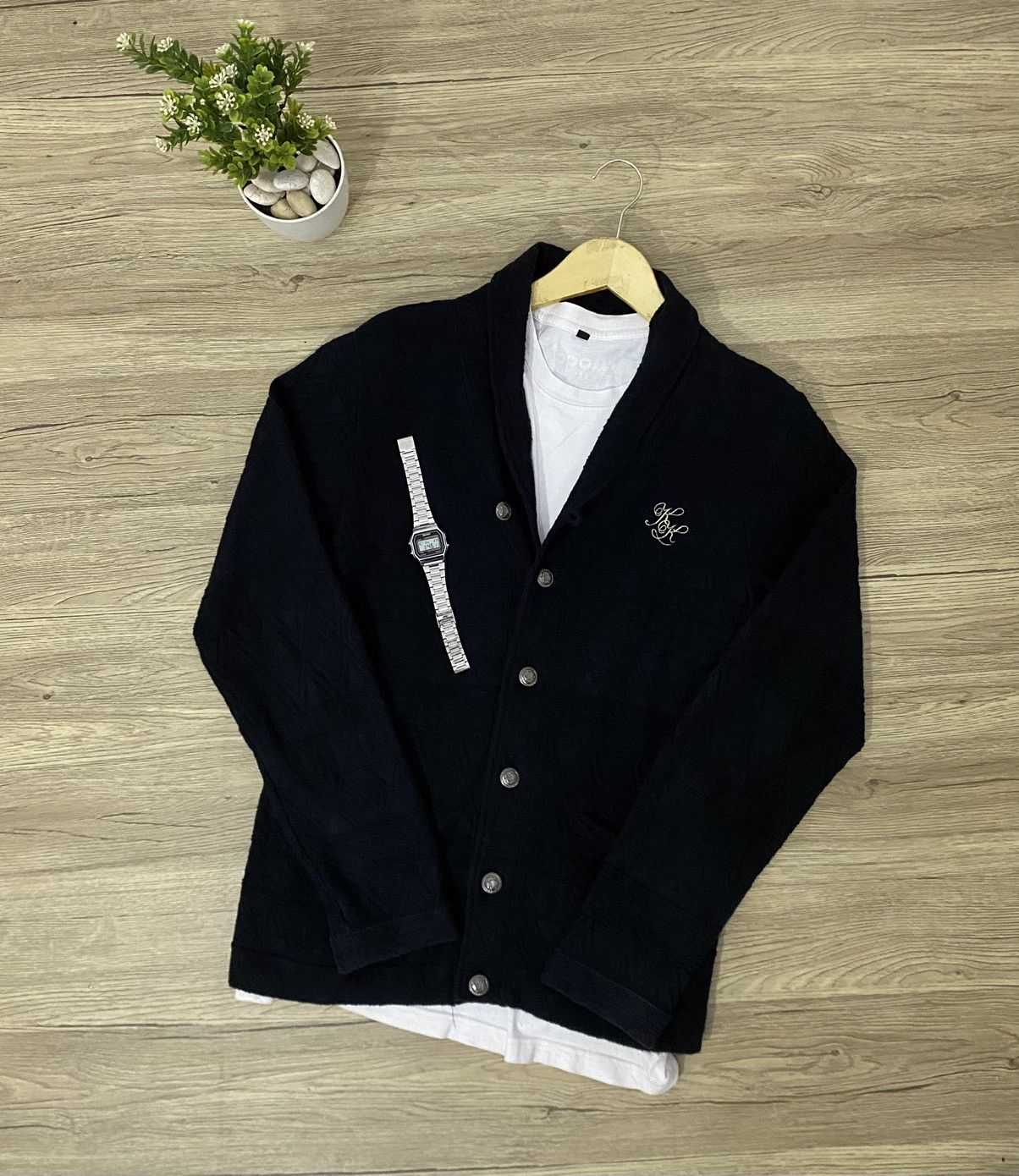 Karl Kani × Vintage 💥All Black💥Karl Kani Sweatshirt Cardigan Size US M / EU 48-50 / 2 - 1 Thumbnail
