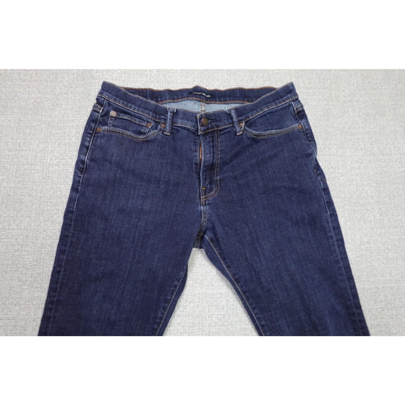 Lucky Brand Lucky Brand Jeans Mens 34x30 Blue Straight Dark Wash Western Stretch Cowboy Jeans Size US 34 / EU 50 - 2 Thumbnail