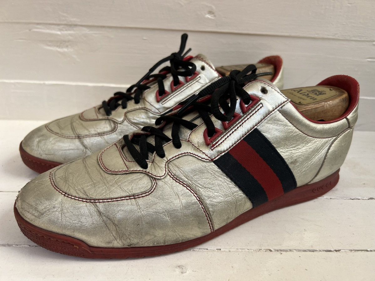 Gucci GUCCI Guccissima Silver Sneakers ITALY Mens Shoes 233334 Size US 9 / EU 42 - 1 Thumbnail