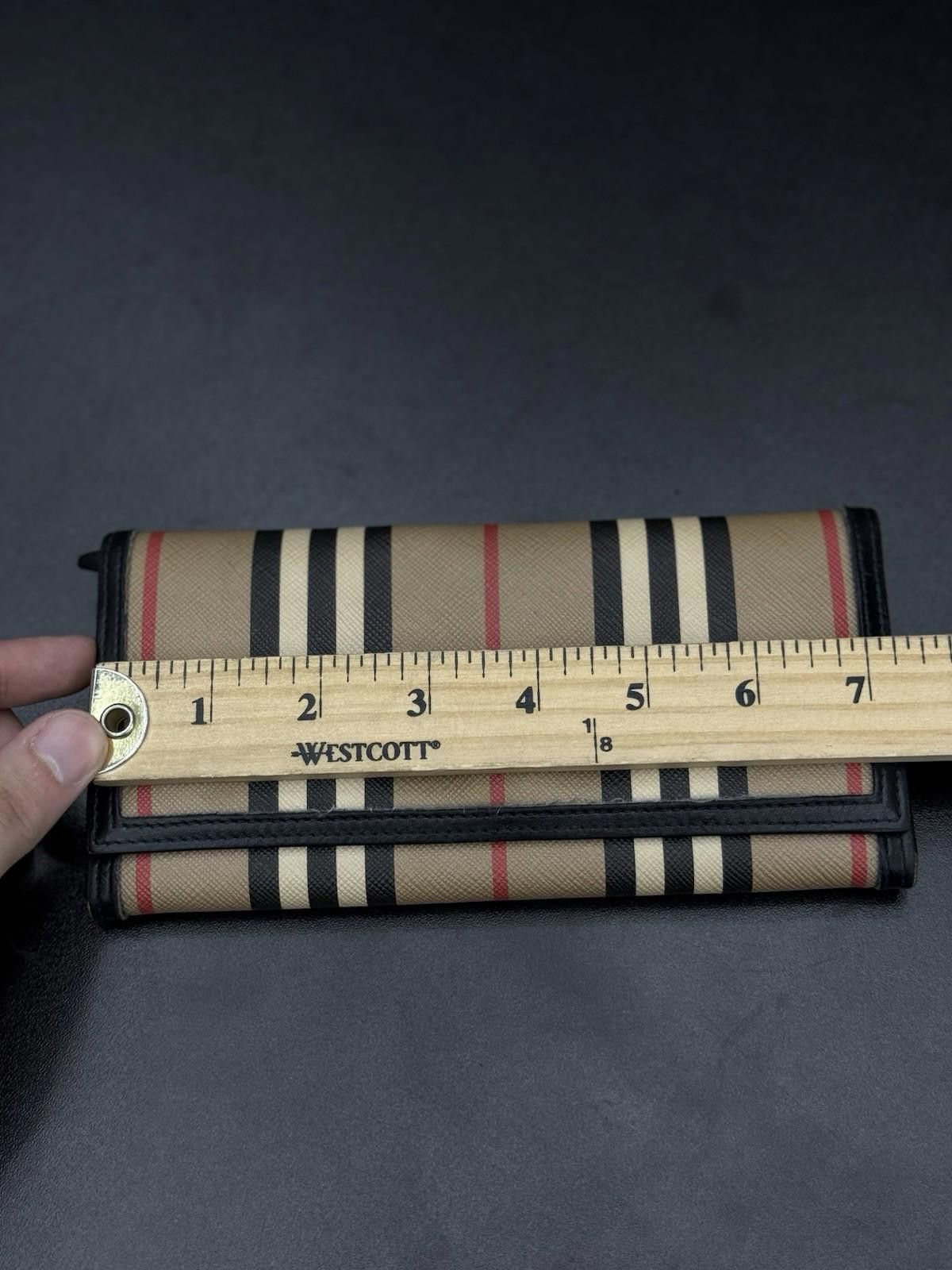 Burberry BURBERRY HALTON STRIPED LOGO CONTINENTAL WALLET CLUTCH Size ONE SIZE - 11 Thumbnail