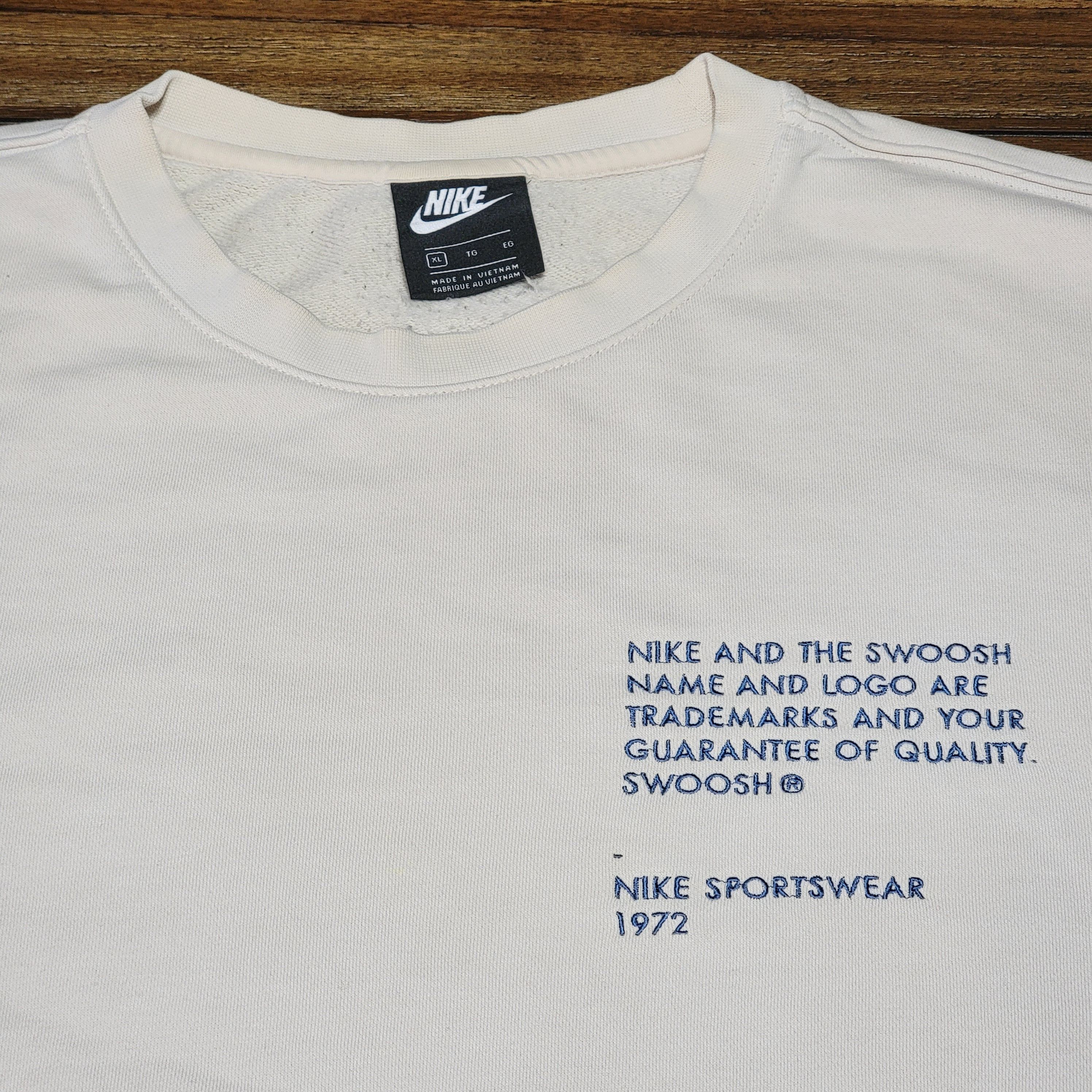 Nike Nike LS Crewneck Oversized Sweatshirt "Trademark Swoosh" -XL Size XL / US 12-14 / IT 48-50 - 2 Thumbnail
