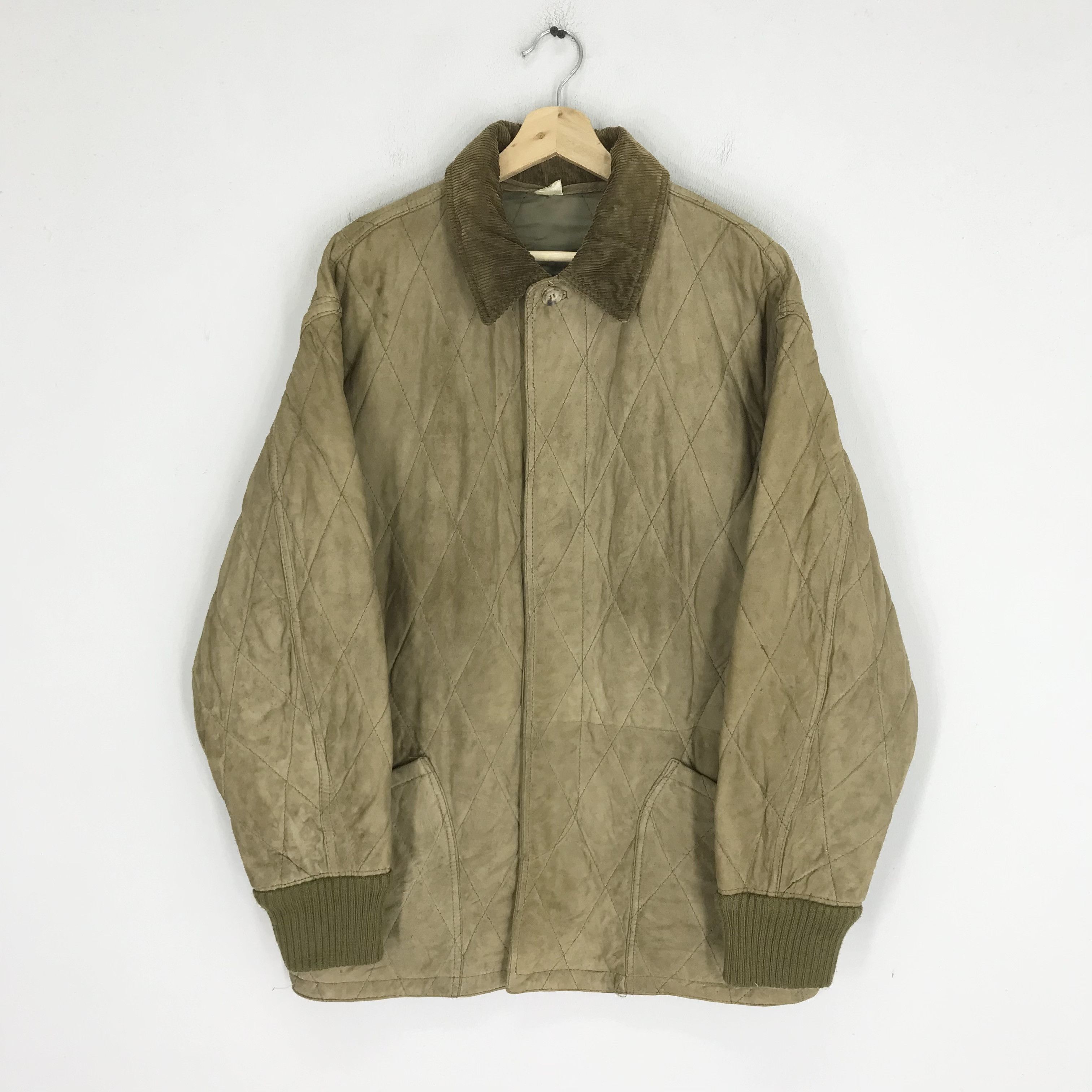 Salvatore Ferragamo × Vintage Vintage Salvatore Ferragamo Italy Quilted Leather Jacket Size US L / EU 52-54 / 3 - 1 Thumbnail