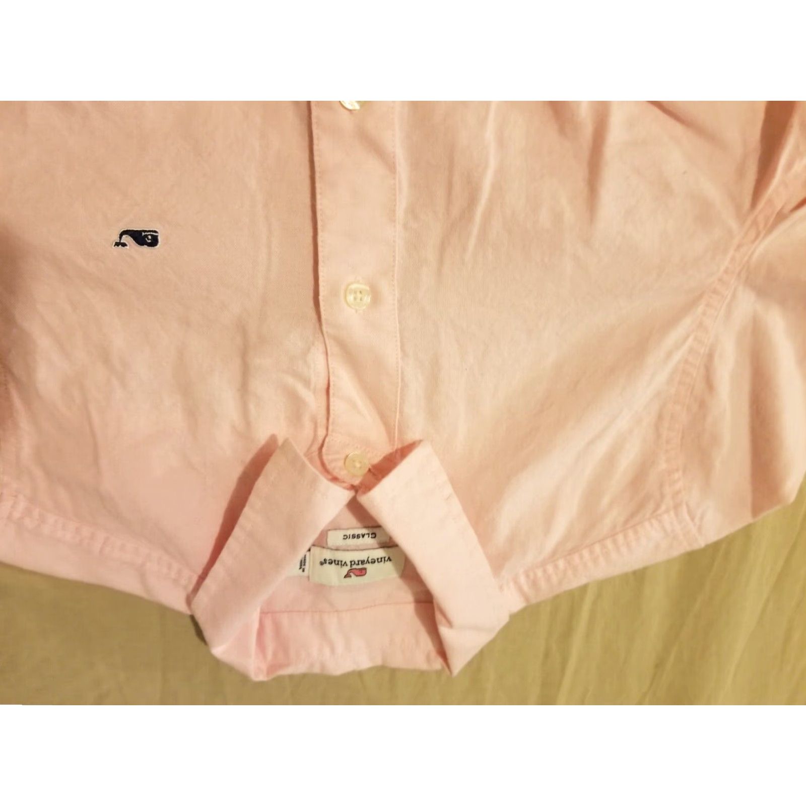 Vineyard Vines Vineyard Vines Dress Shirt Womens 2 Pink Button Cotton Blouse Size XS / US 0-2 / IT 36-38 - 2 Thumbnail