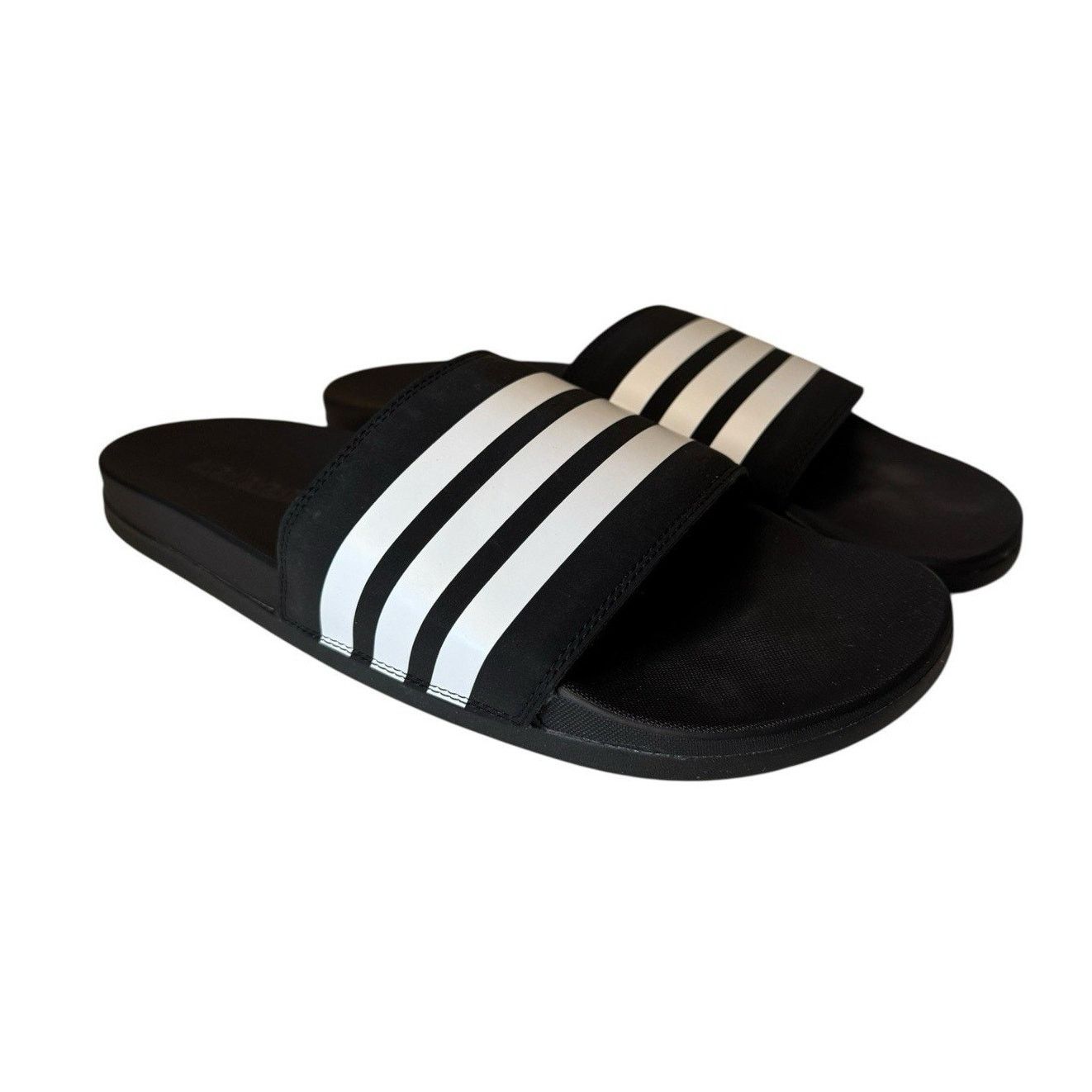 Adidas Adidas NEW Adilette Black & White Comfort Slides Sandals Size US 12 / EU 45 - 1 Thumbnail