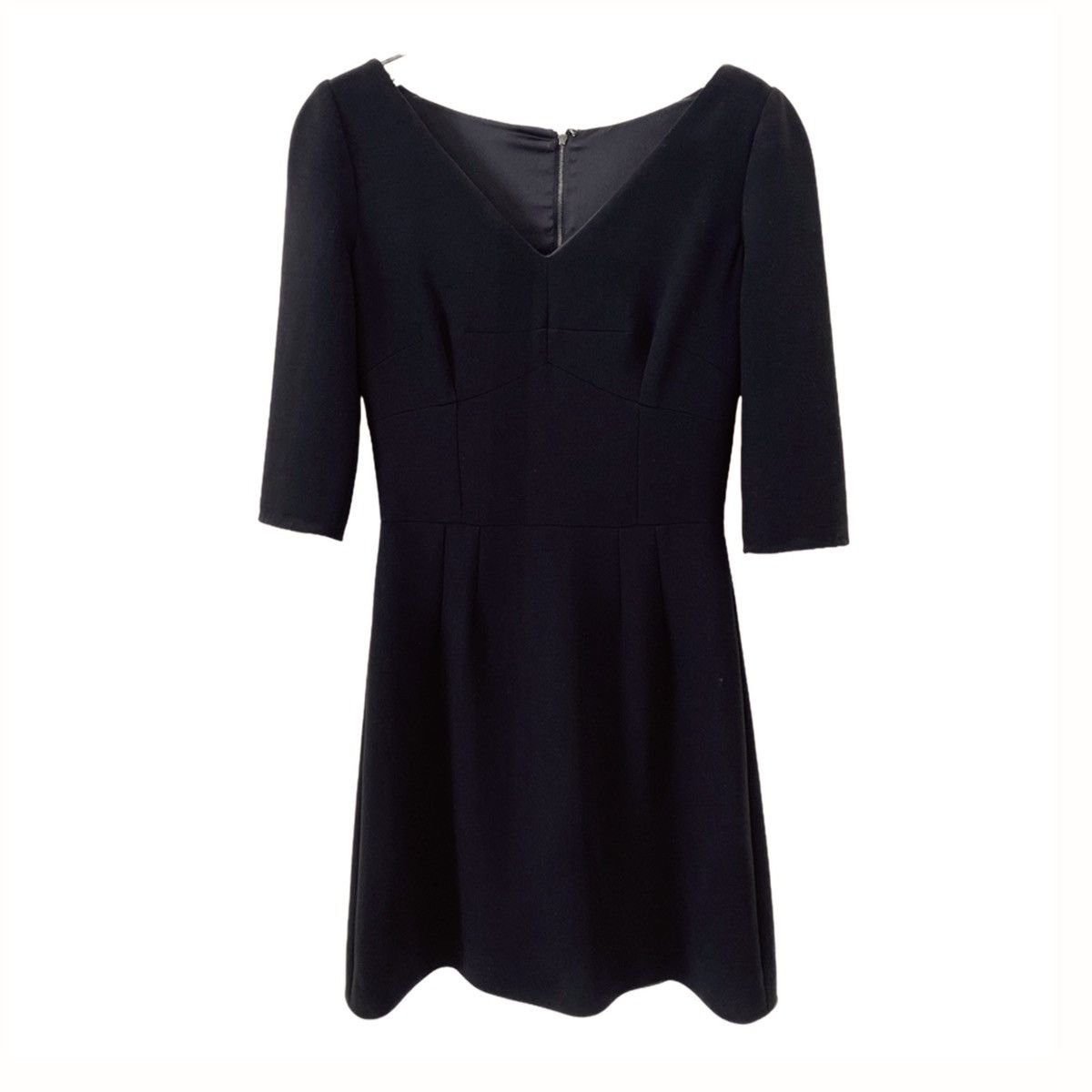 Dolce & Gabbana Dolce & Gabbana Black V-neck Half-sleeve Dress K26WX Size S / US 4 / IT 40 - 1 Thumbnail