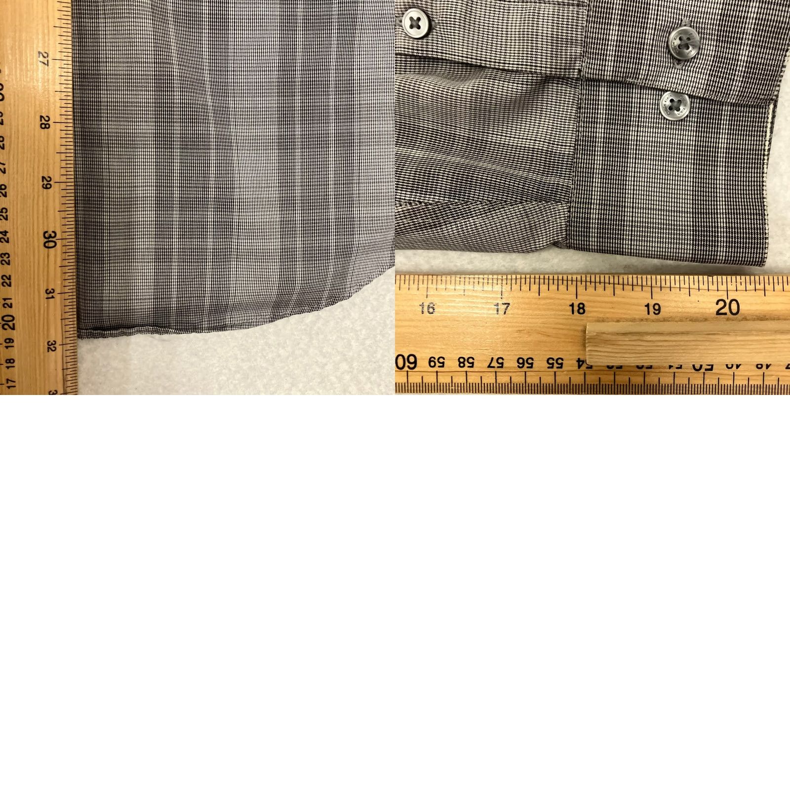 Calvin Klein Calvin Klein Shirt Mens Large Grey Check Slim Fit Long Sleeve Cotton Size US L / EU 52-54 / 3 - 8 Thumbnail