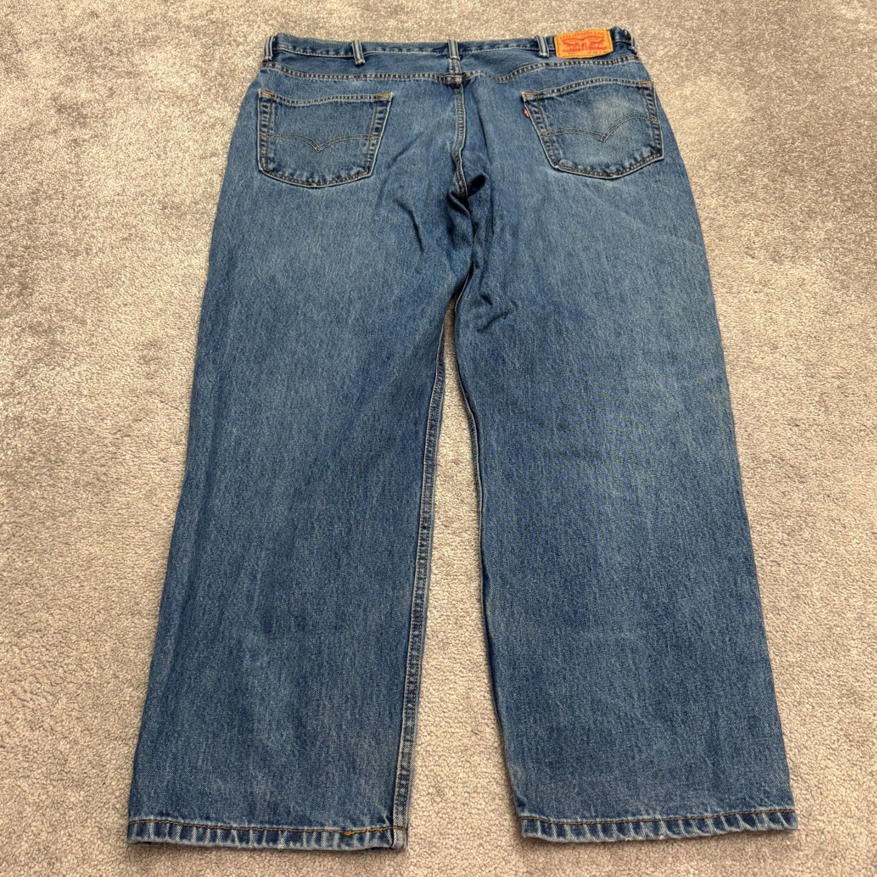 Levi's VINTAGE Levi's 550 Jeans - Denim Straight Leg - 42x29 M Blue Medium Wash Mens Regular Structured Comfort Size US 42 / EU 58 - 2 Thumbnail