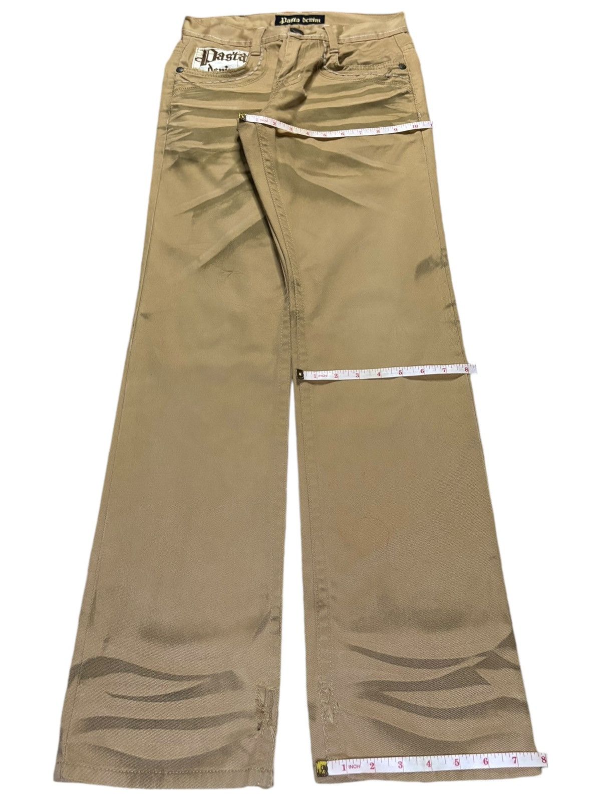 Japanese Brand Vintage Japanese Brand Whiskers Style Studded Loose Jeans Size US 28 / EU 44 - 14 Thumbnail