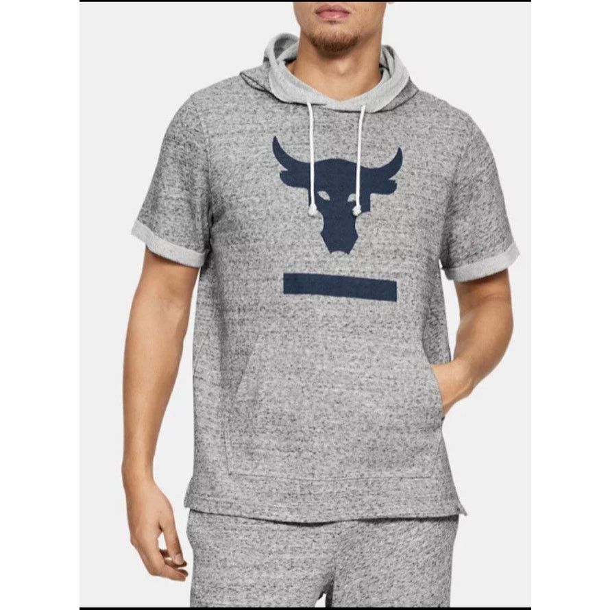 Under Armour Under Armour Short Sleeve Hoodie Men's Project Rock Gray Med Size US M / EU 48-50 / 2 - 1 Thumbnail