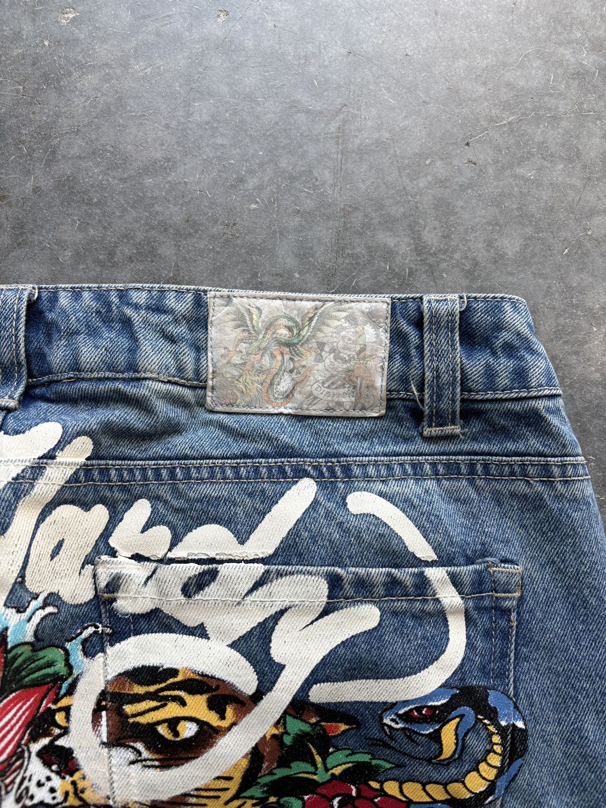 Ed Hardy Vintage Y2K Ed Hardy Denim Jeans Baggy Loose 32x31 Size US 32 / EU 48 - 3 Thumbnail