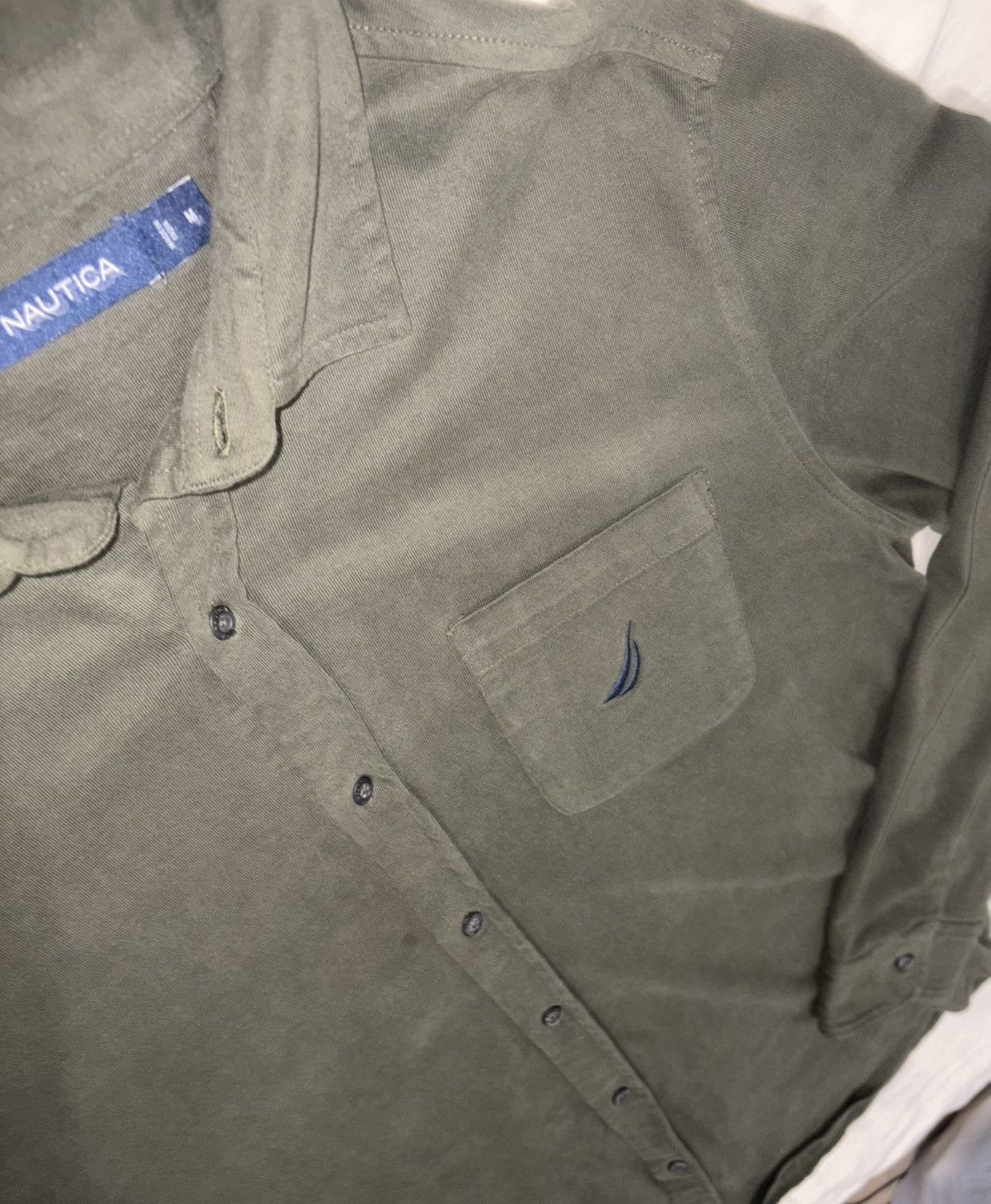 Nautica Nautica Men’s Forest Green Woven Shirt Sz Medium Size US M / EU 48-50 / 2 - 5 Thumbnail