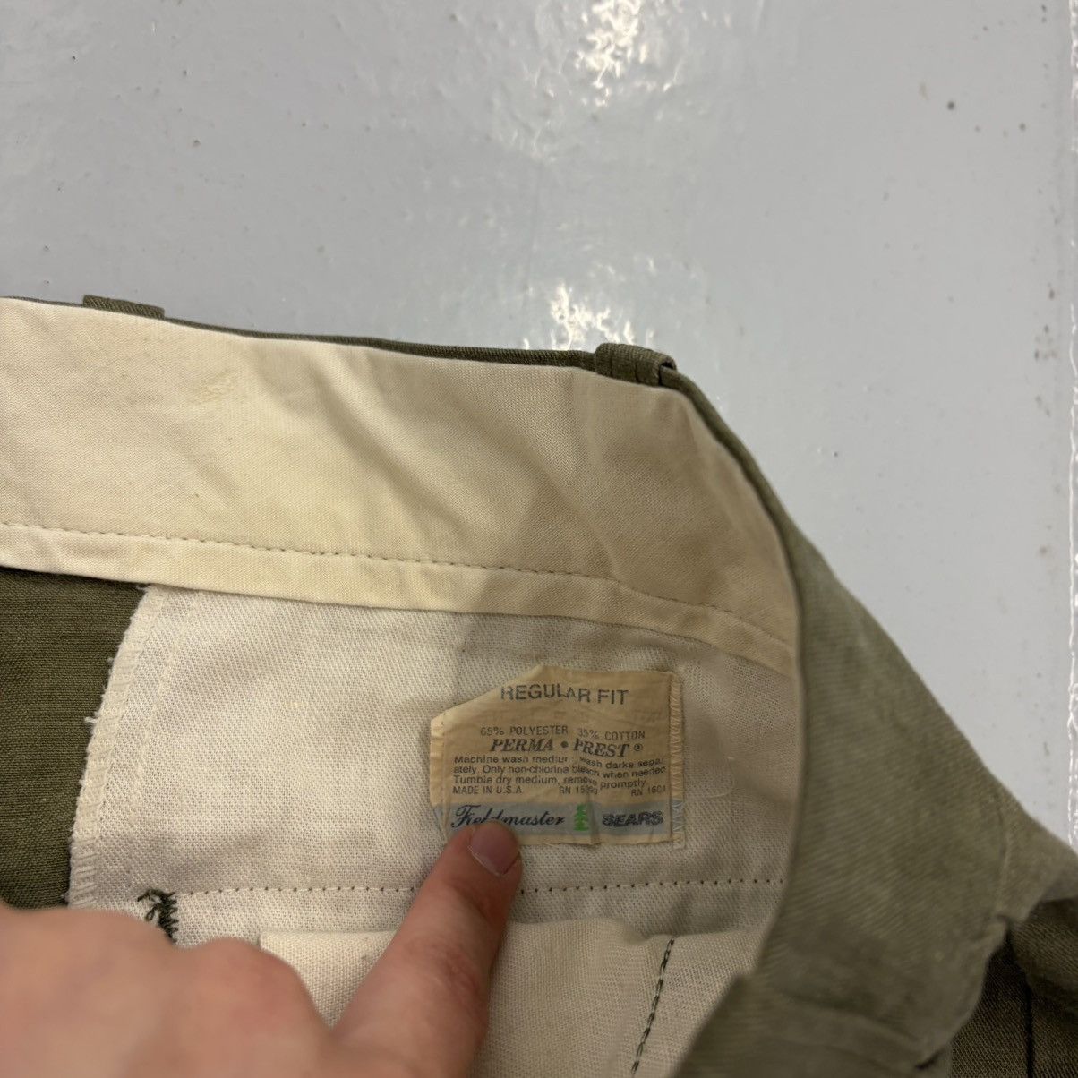 Sears Vintage 60s Sears Green Sanforized Workwear Chinos 36x28 Size US 36 / EU 52 - 3 Thumbnail