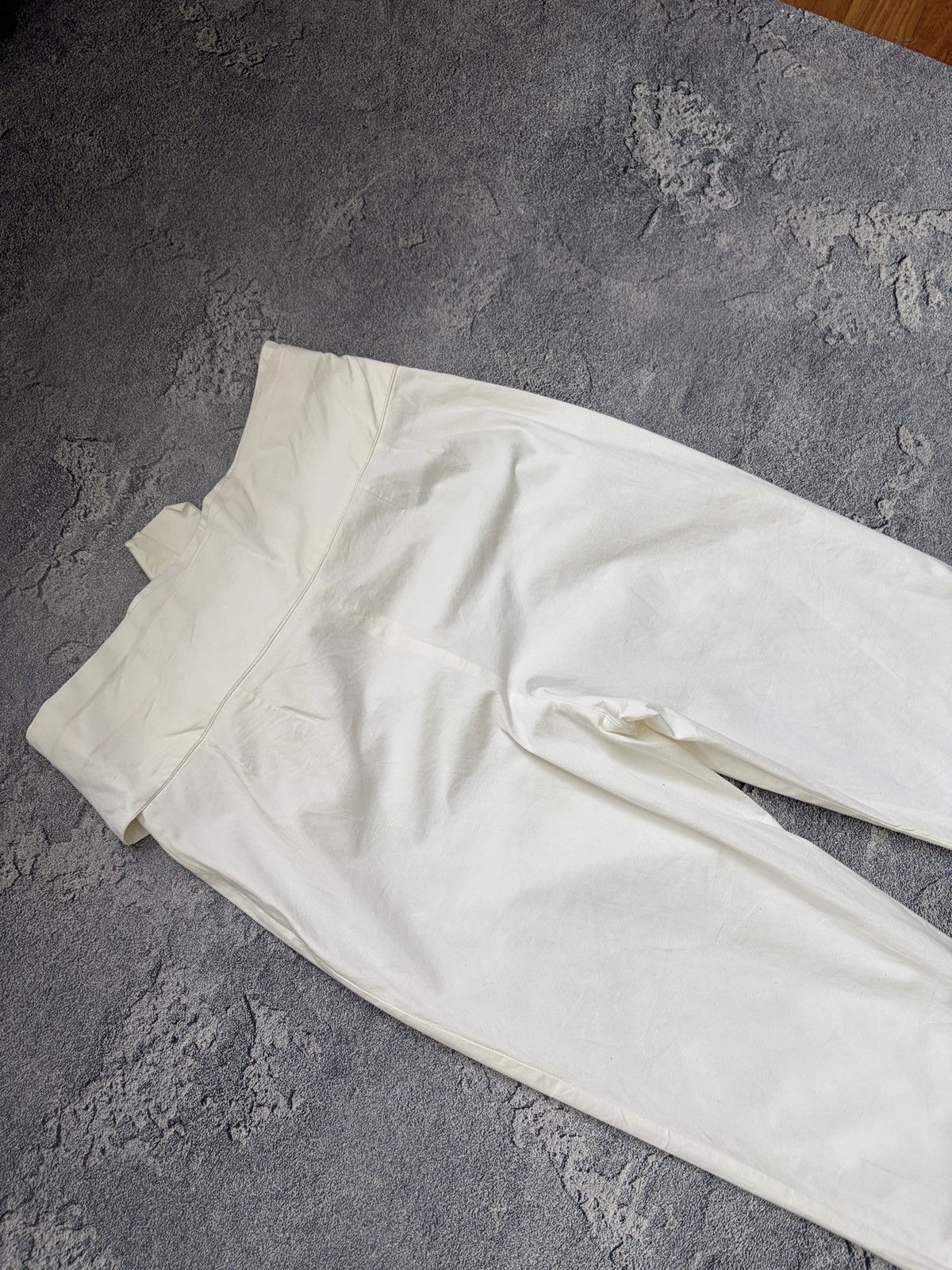 Jil Sander Jil Sander Tie Waist Wrap Trousers White IT 42 Size 28" / US 6 / IT 42 - 15 Thumbnail