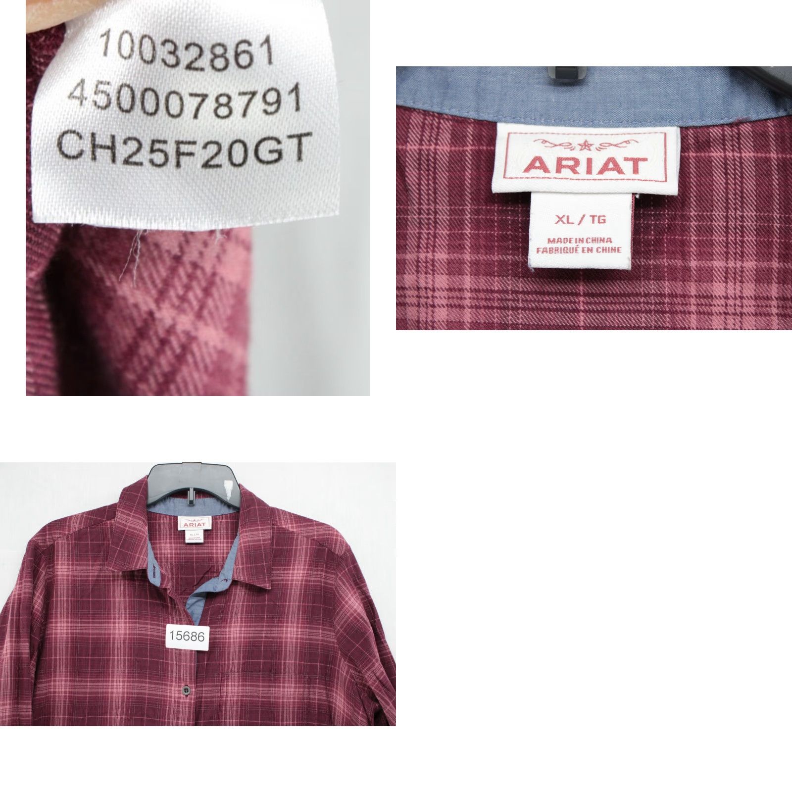 Ariat Ariat Day Dream Button Up Shirt Women's XL Red Plaid Back Button Long Sleeve Size XL / US 12-14 / IT 48-50 - 8 Thumbnail