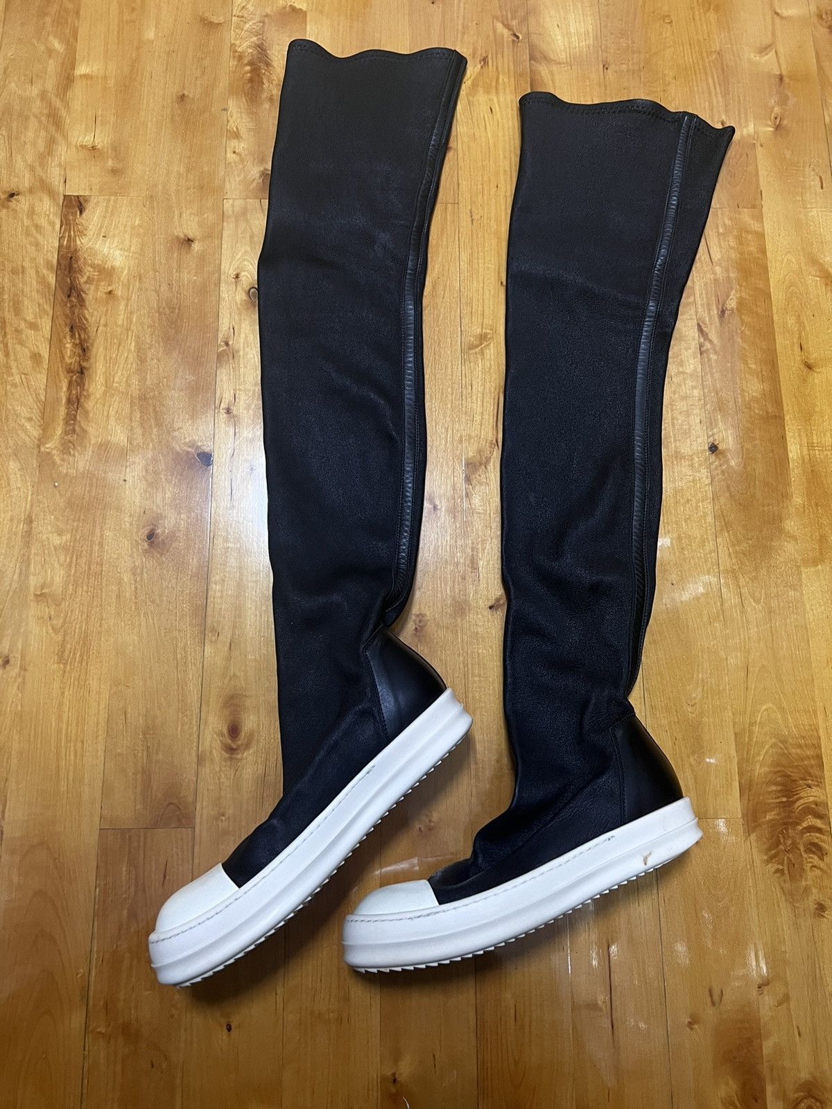 Rick Owens Rick owens mainline leather thigh high stocking sz36 Size US 6 / IT 36 - 3 Thumbnail