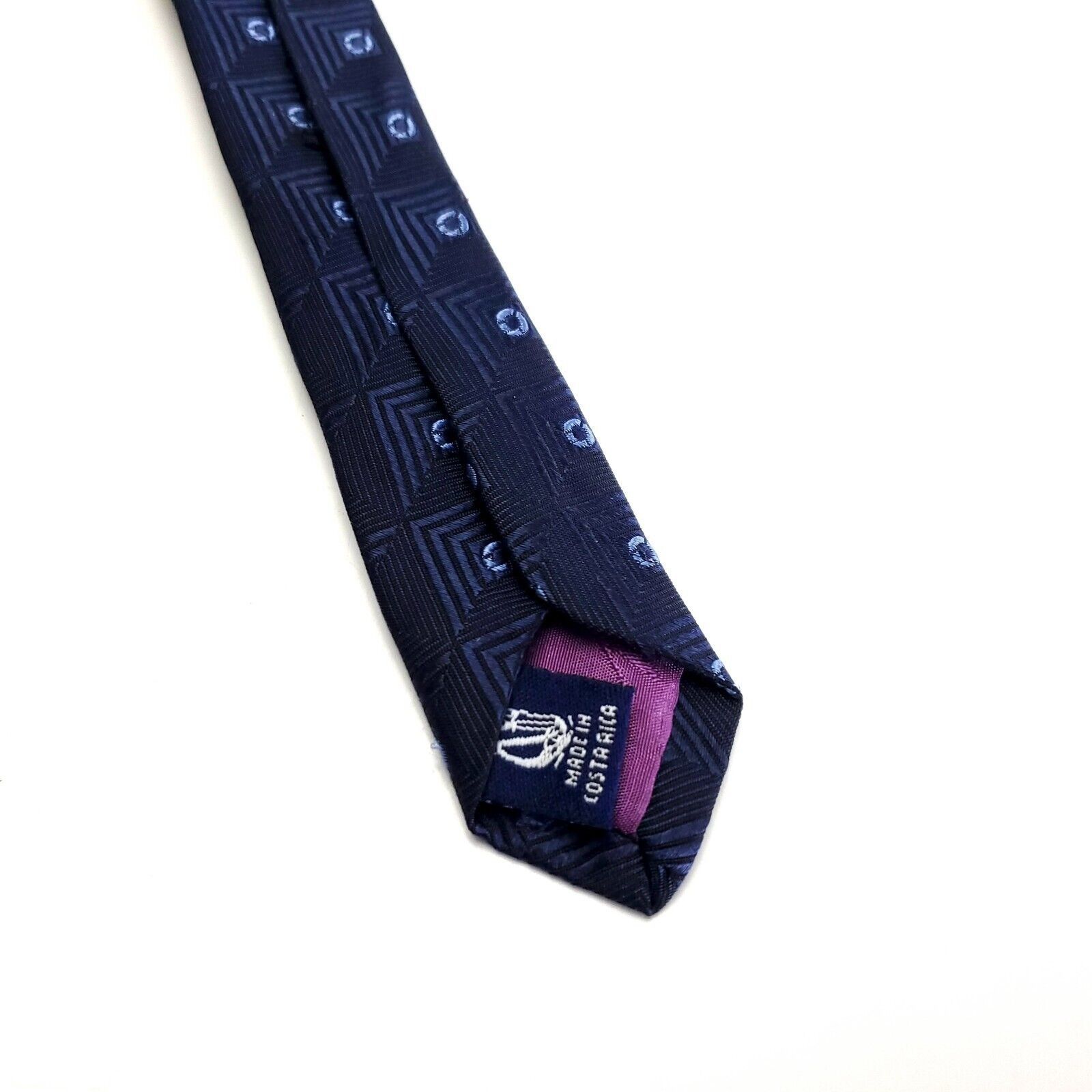 Nautica Nautica Blue Woven Geometric Wide Silk Tie Size ONE SIZE - 4 Thumbnail