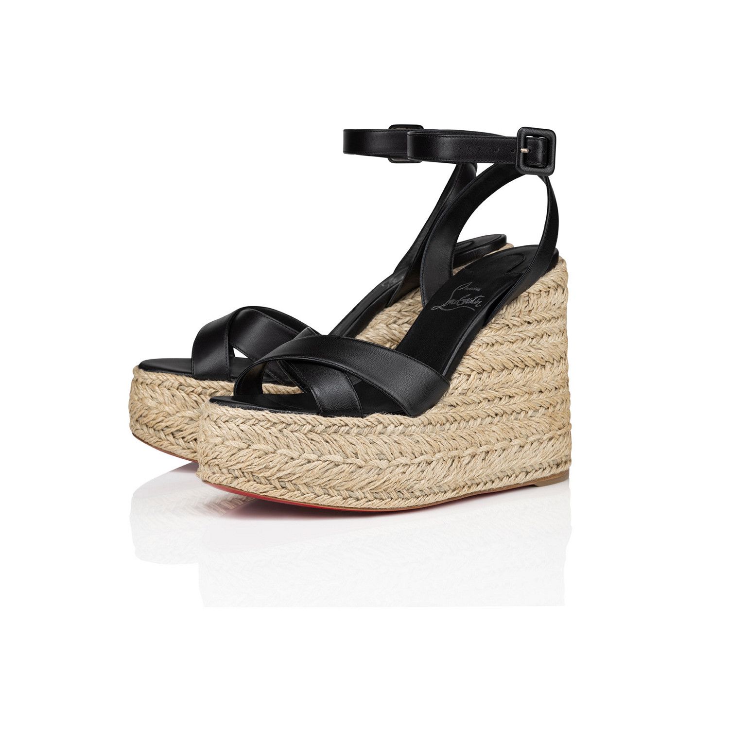 Christian Louboutin o1s1wg111224 Mariza Zeppa in Black Size US 10 / IT 40 - 1 Thumbnail
