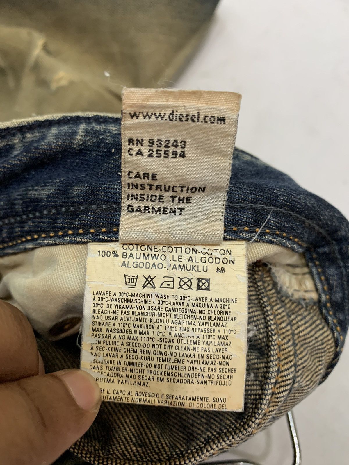 Diesel 🔥DIESEL DISTRESSED DENIM W32 Size US 32 / EU 48 - 9 Thumbnail