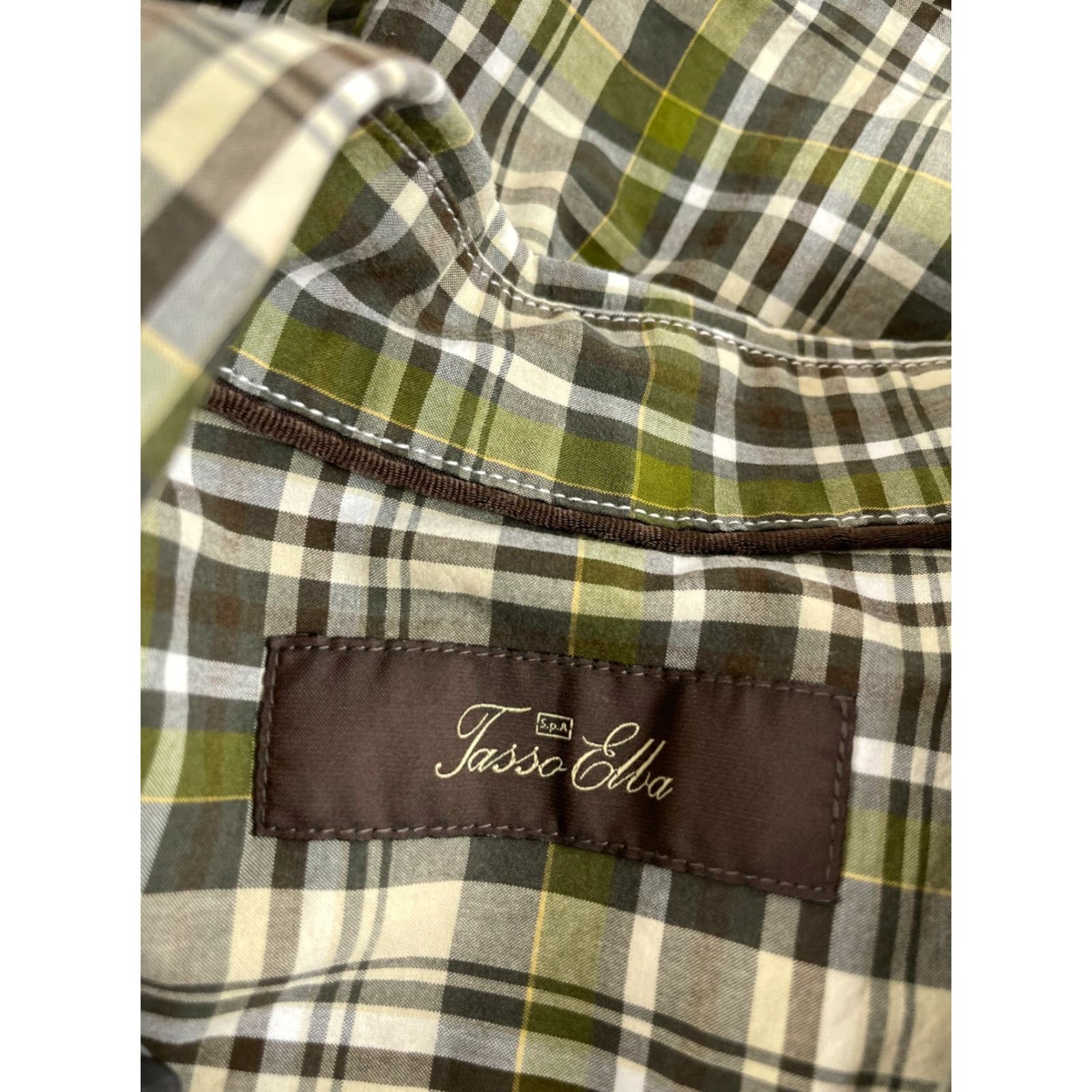 Tasso Elba Tasso Elba Shirt Men's Size M Green Cream Plaid Button Up Long Sleeve Pockets Size US M / EU 48-50 / 2 - 7 Thumbnail