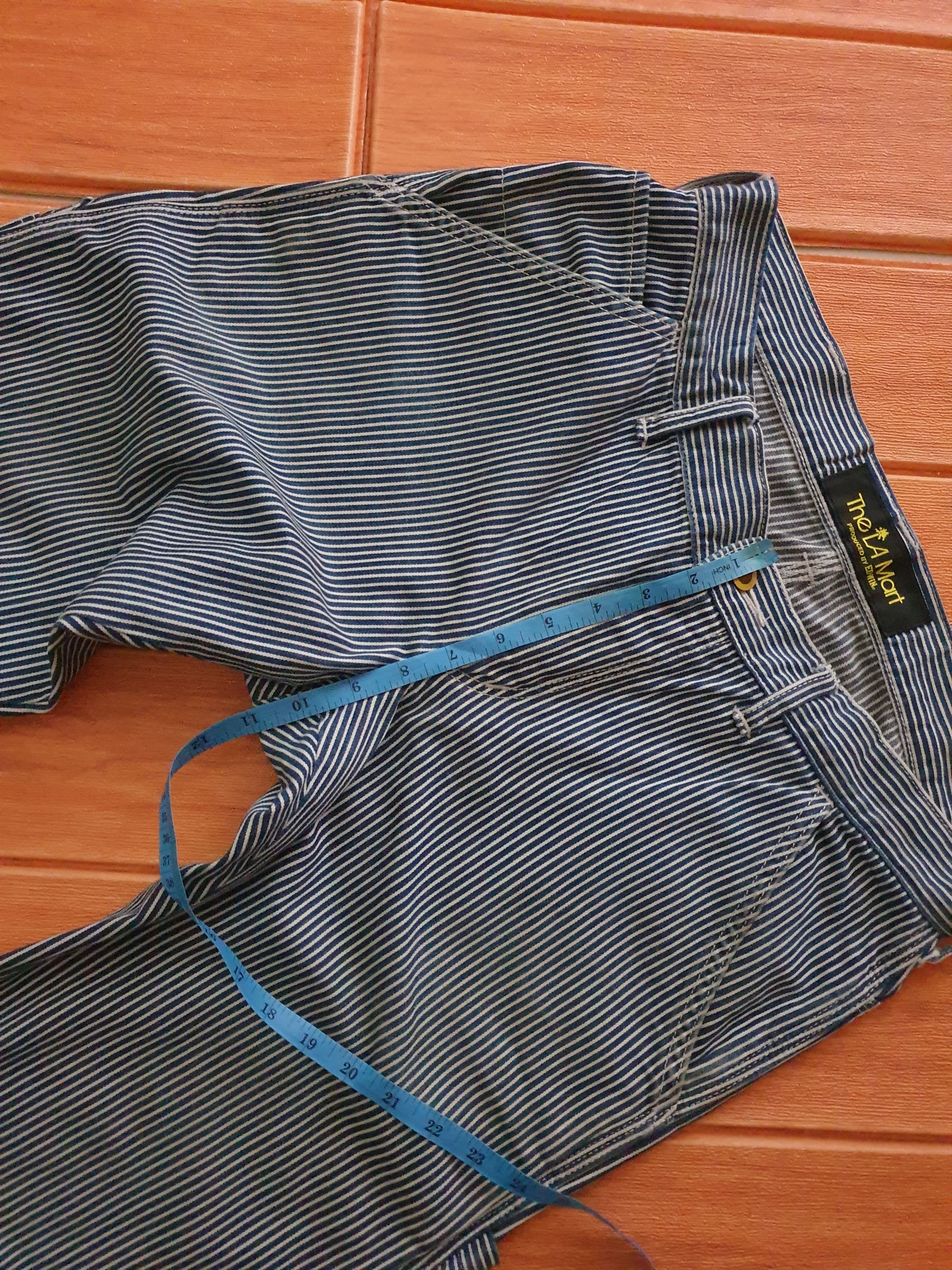 Japanese Brand The la mart stripe carpenter pant Size US 33 - 16 Thumbnail