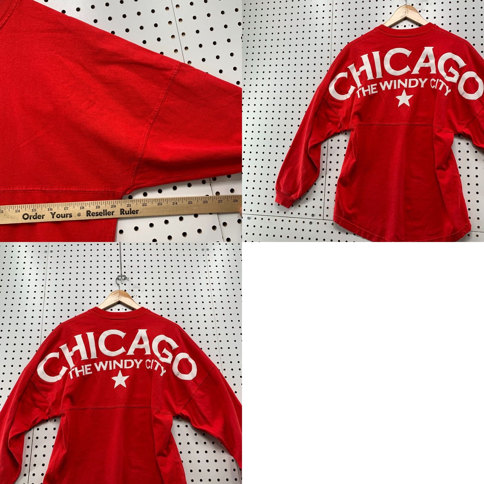 ESPIRIT Spirit Chicago Windy City Shirt Mens XS Red Long Sleeve Pullover 20.5x28 Size US XS / EU 42 / 0 - 9 Thumbnail