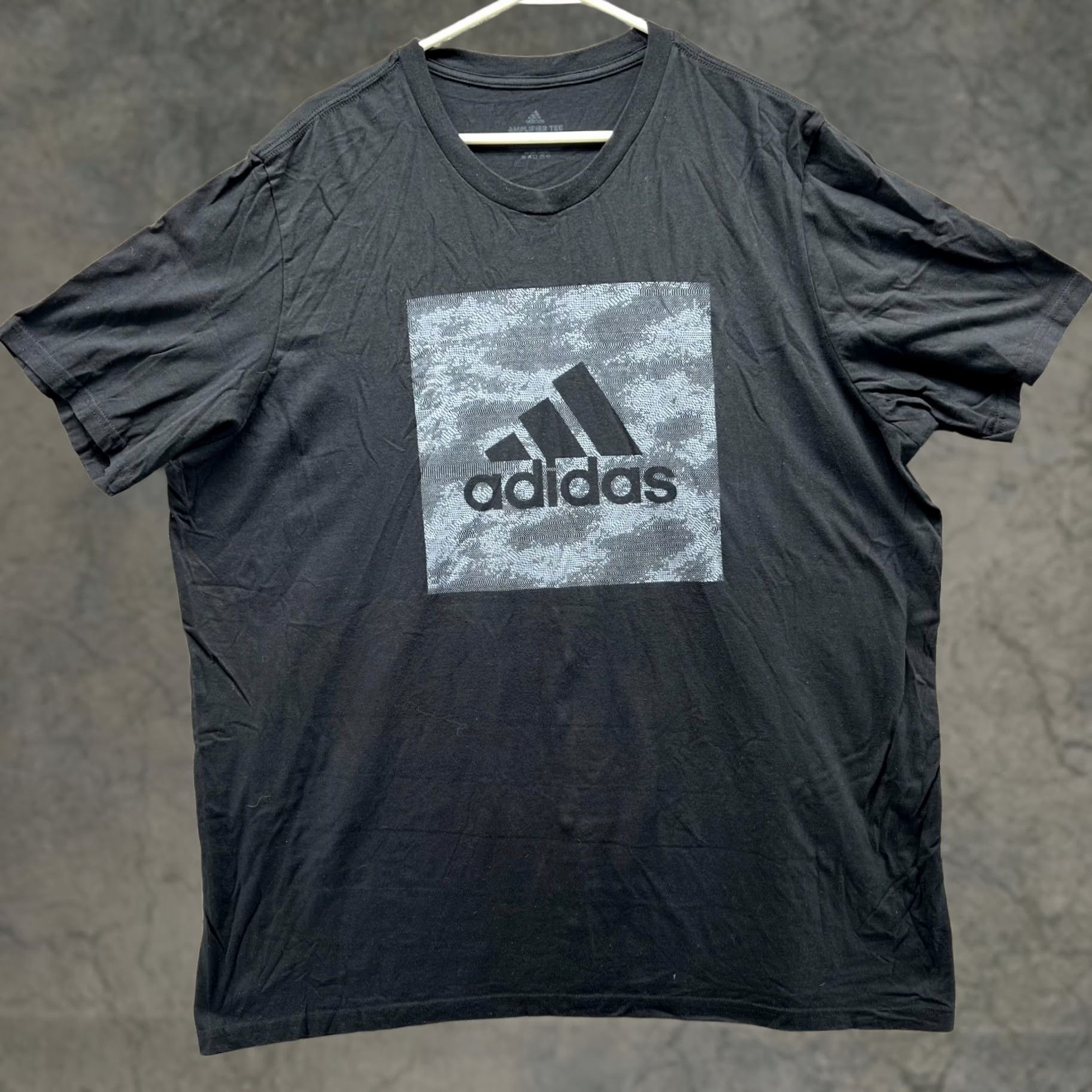 Adidas VINTAGE Adidas Shirt Mens 2XL Black Crewneck Amplier Tee Athletic Camouflage Logo Short Sleeve T-Shirt Men Boys? Size US XXL / EU 58 / 5 - 1 Thumbnail