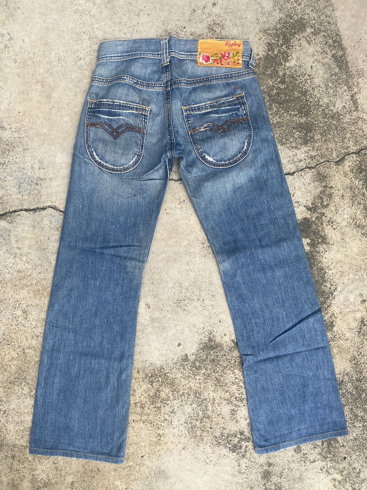 Designer × If Six Was Nine × Replay Flare Jeans Replay Faded High Rise Bootcut Size US 30 / EU 46 - 16 Thumbnail