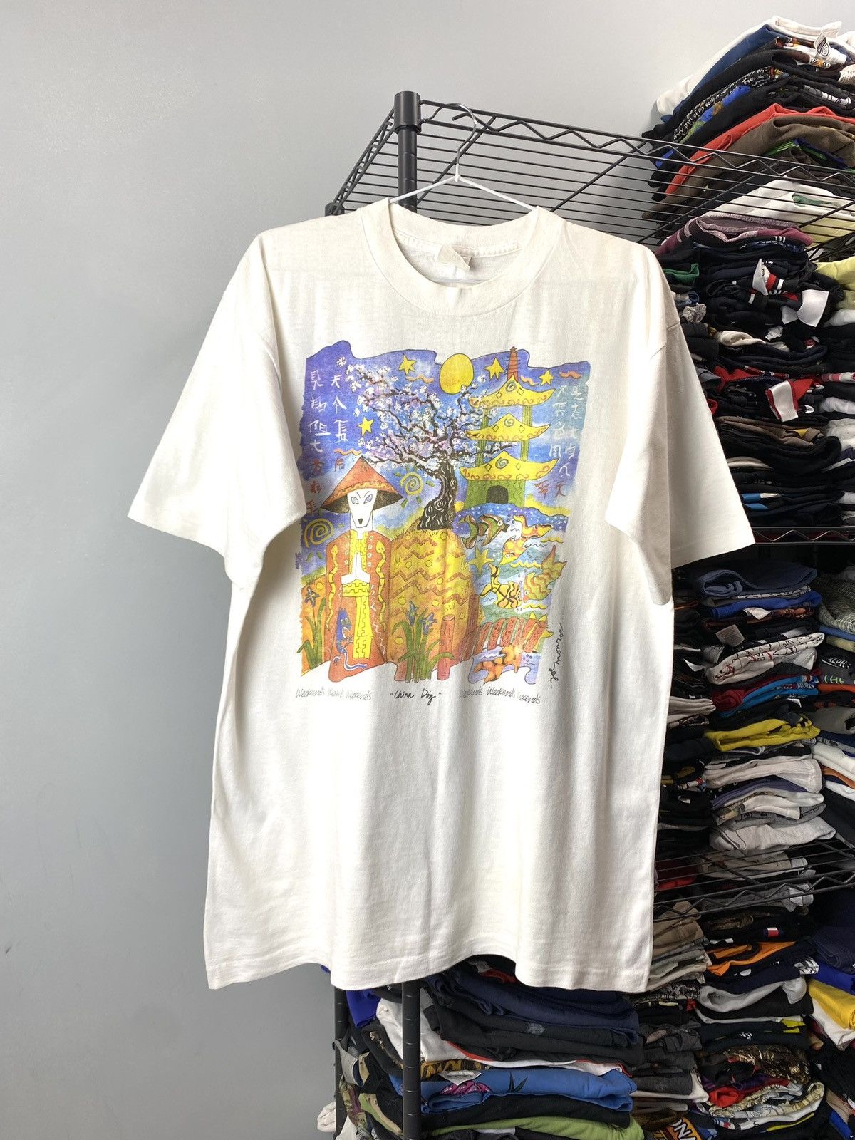 Vintage 💥Rare! 1989 Vintage Art China Day T Shirt USA Made Size US XL / EU 56 / 4 - 1 Thumbnail