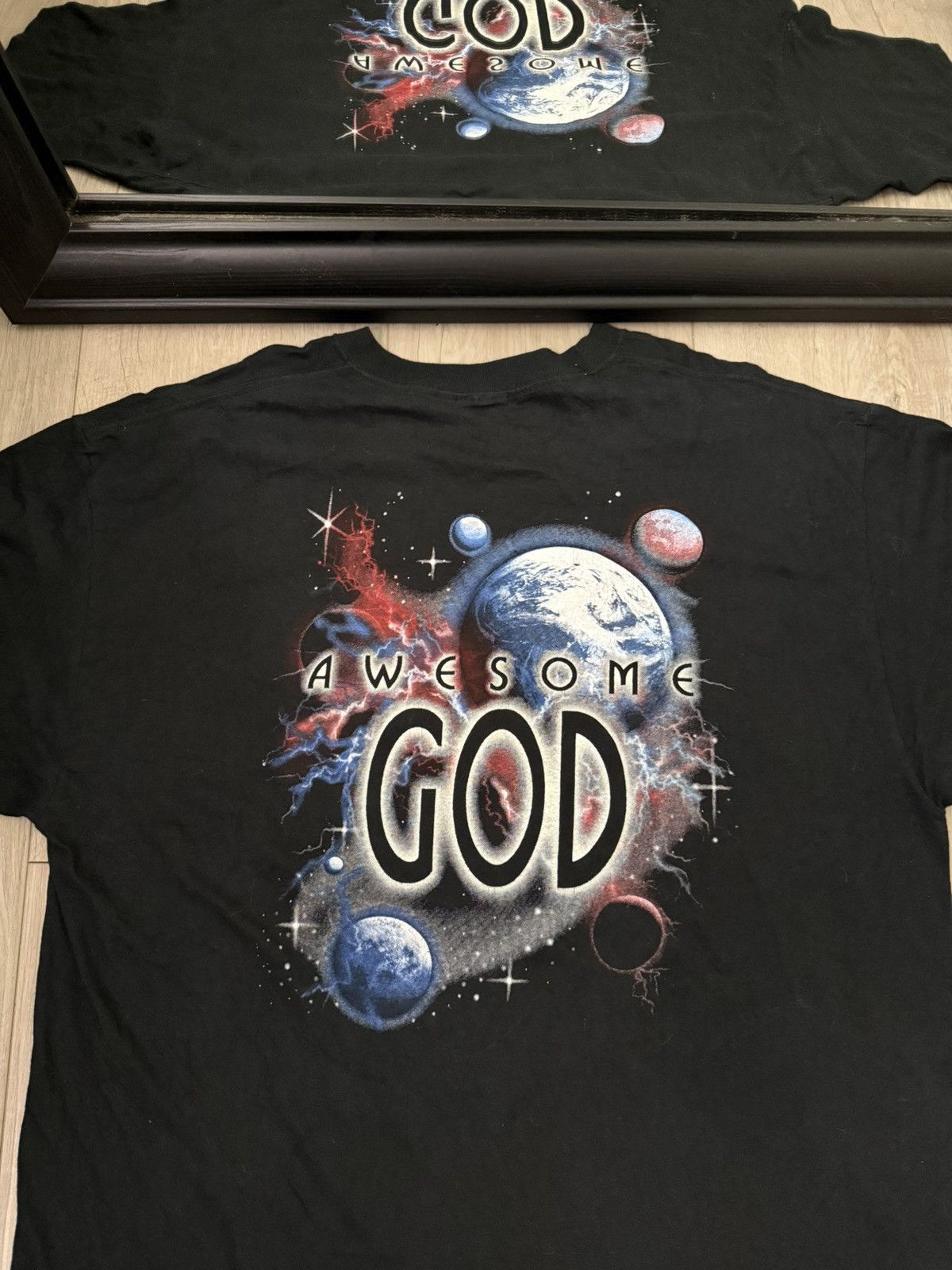 Vintage Vintage / Y2K Rare 1990s “Awesome God” Space Shirt Size US XL / EU 56 / 4 - 3 Thumbnail