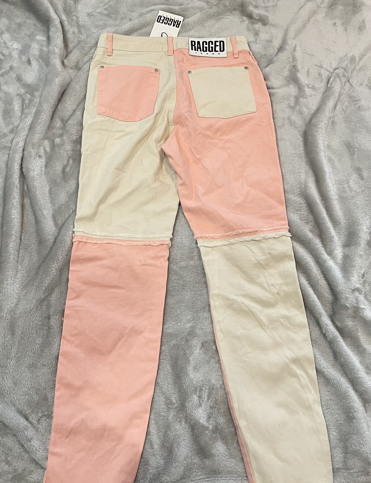 Designer × The Ragged Priest Ragged Priest pink and cream patchwork jeans Size 28" / US 6 / IT 42 - 4 Thumbnail