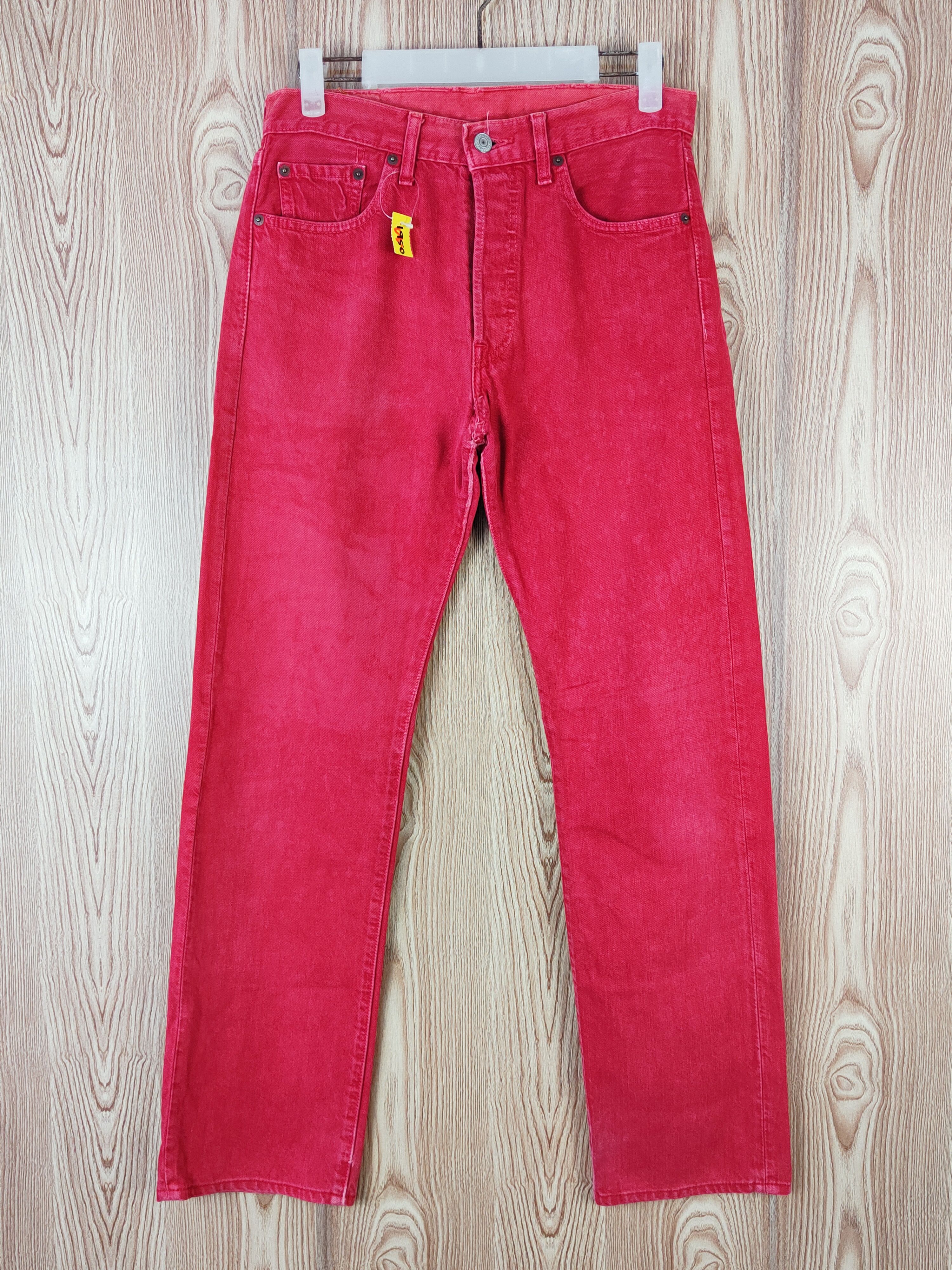 Levi's 501 Levi's Red Distressed Ripped denim #W505 Size US 29 - 1 Thumbnail