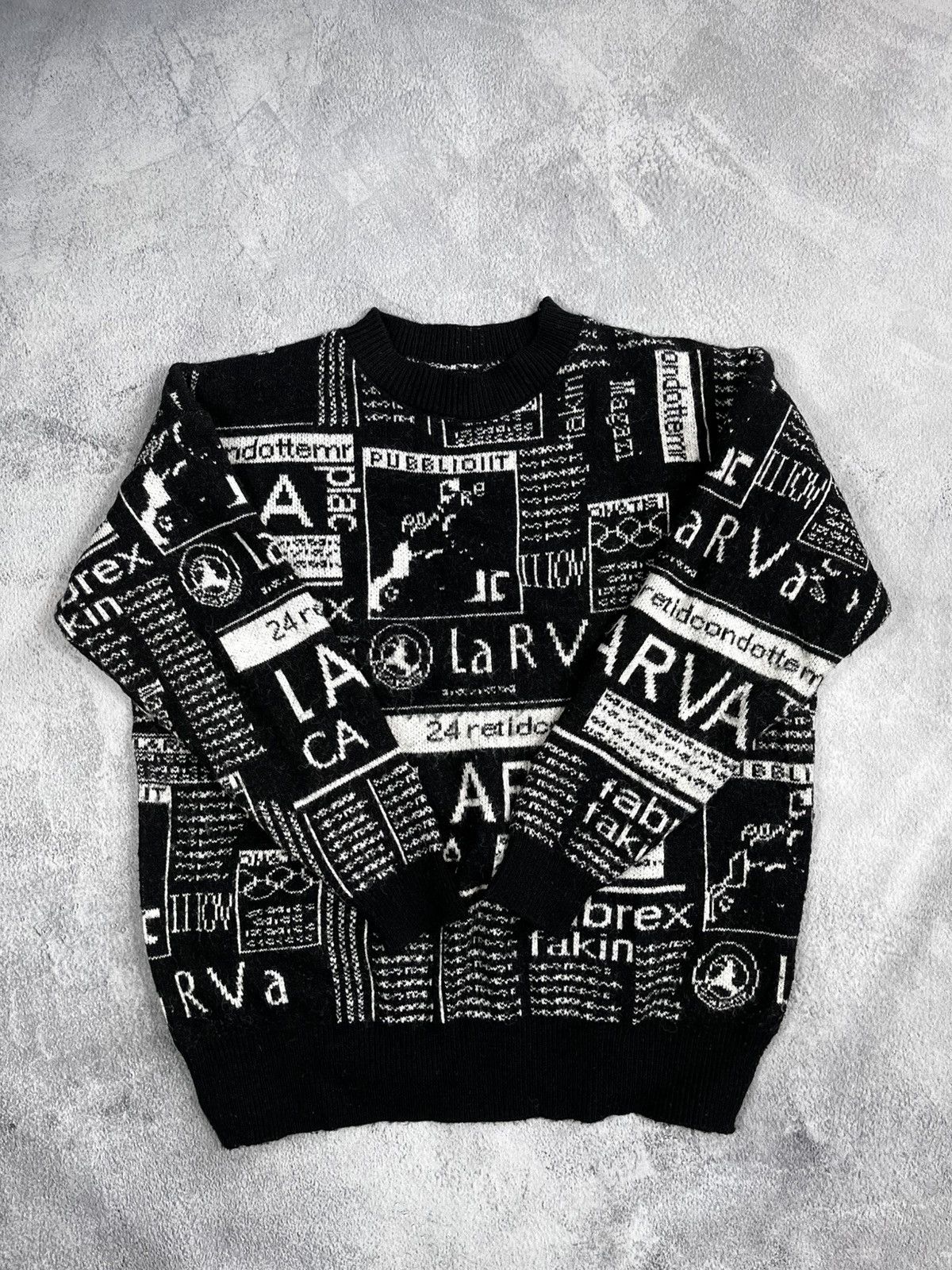 Japanese Brand × Vintage Vintage Y2K Japanese all over sweater gazette style M Size US M / EU 48-50 / 2 - 4 Thumbnail