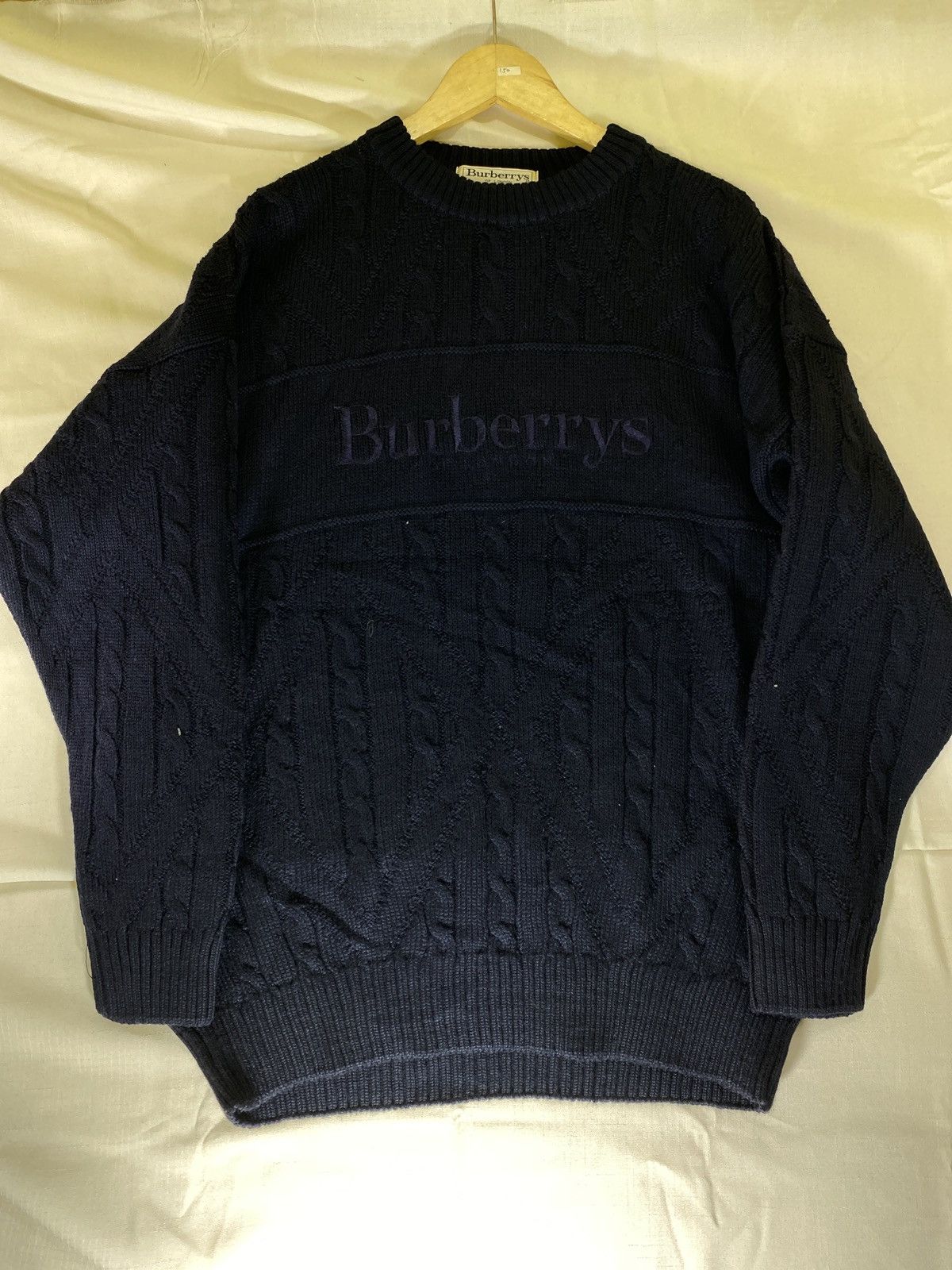 Burberry Prorsum vintage burberry london spellout bordiered cable knit Size US L / EU 52-54 / 3 - 1 Thumbnail
