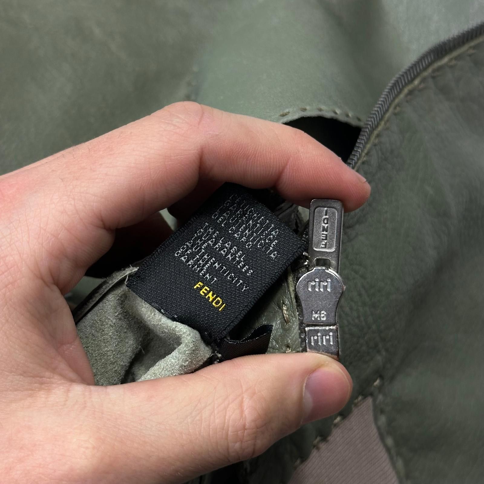 Fendi Fendi Avocado Green Leather FF Zucca Bomber Jacket IT46 S/M Size US M / EU 48-50 / 2 - 10 Thumbnail