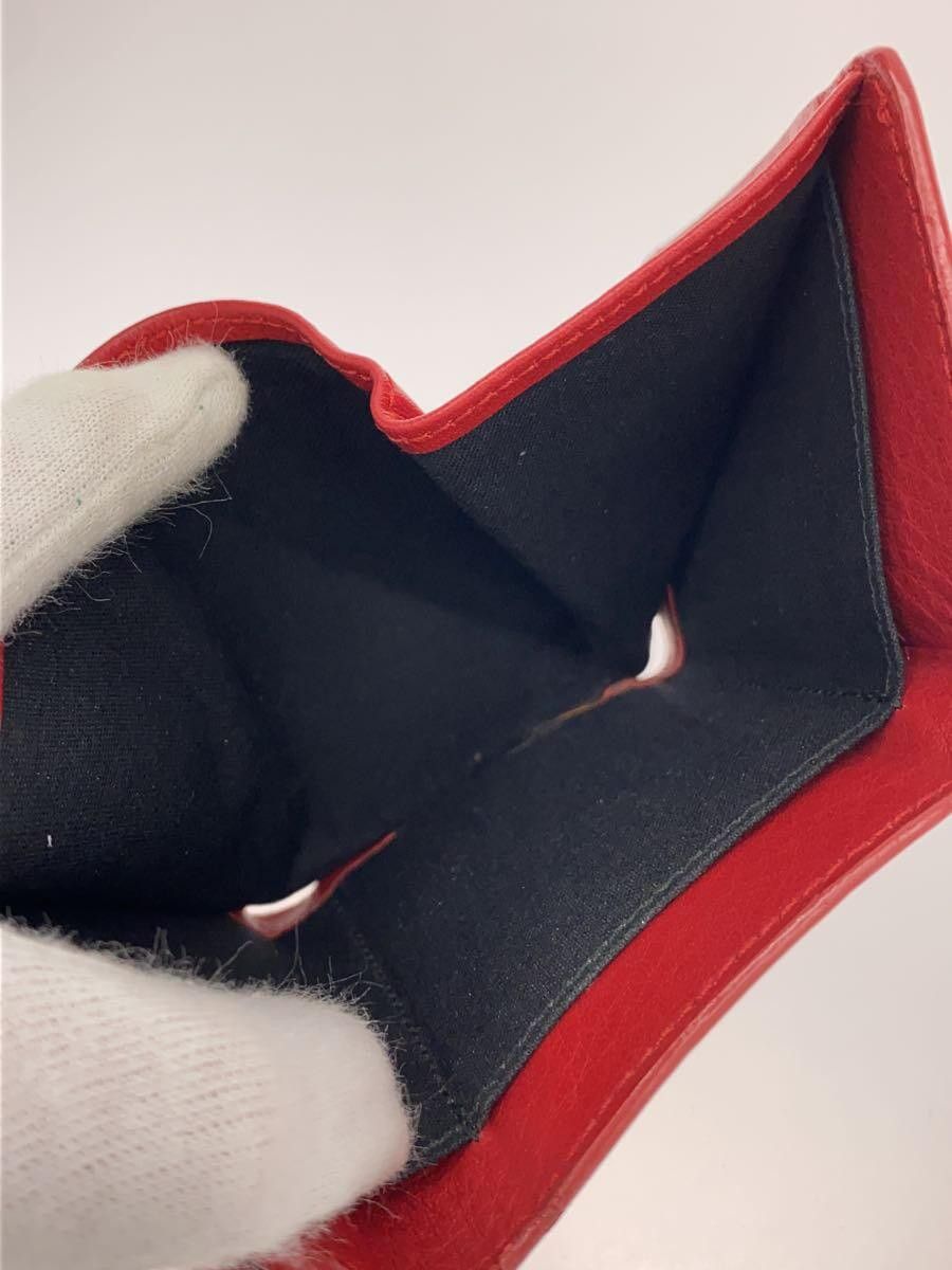 Balenciaga Balenciaga Leather Tri-Fold Wallet Red Size ONE SIZE - 6 Thumbnail