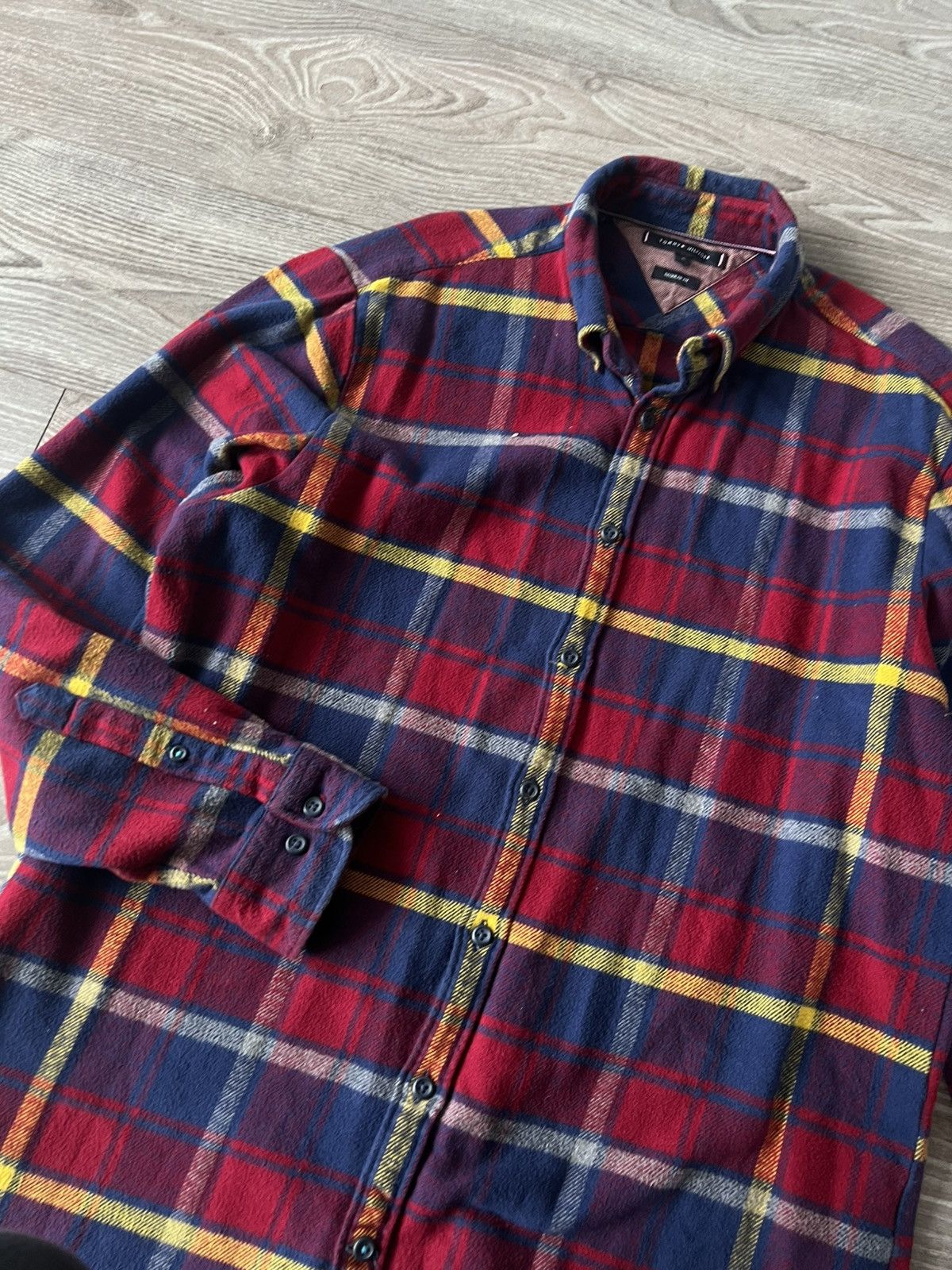 Tommy Hilfiger ‼️Tommy Hilfiger Flanel Teddy Type Sleeve Logo Shirt‼️ Size US XL / EU 56 / 4 - 10 Thumbnail