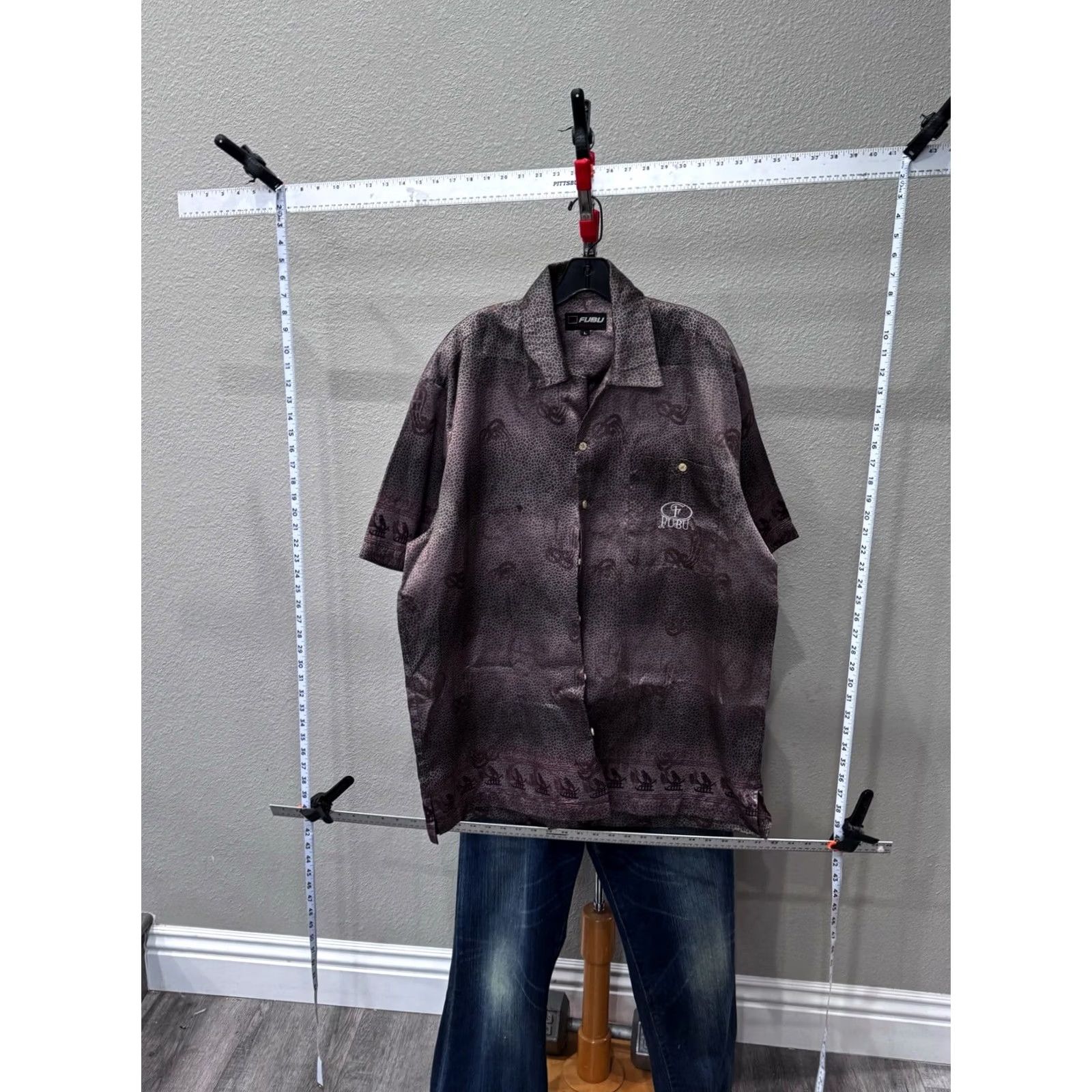 Fubu Fubu Satin Back Panel Snake Artwork BUTTON UP SHIRT large L Mens Size US L / EU 52-54 / 3 - 2 Thumbnail