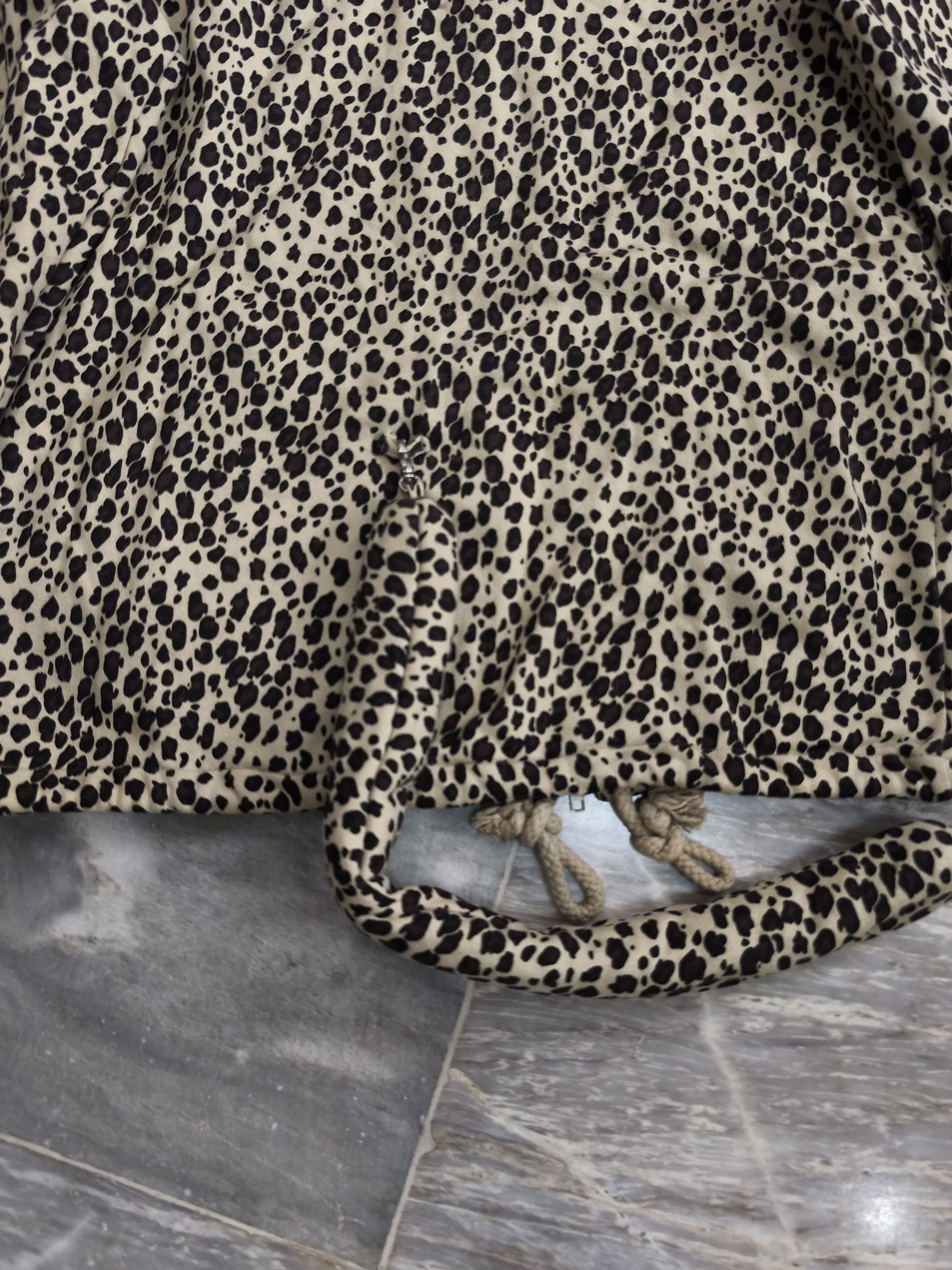 Japanese Brand Y2k Glad News Leopard Studded with Tail Zip Up Hoodie Size L / US 10 / IT 46 - 9 Thumbnail