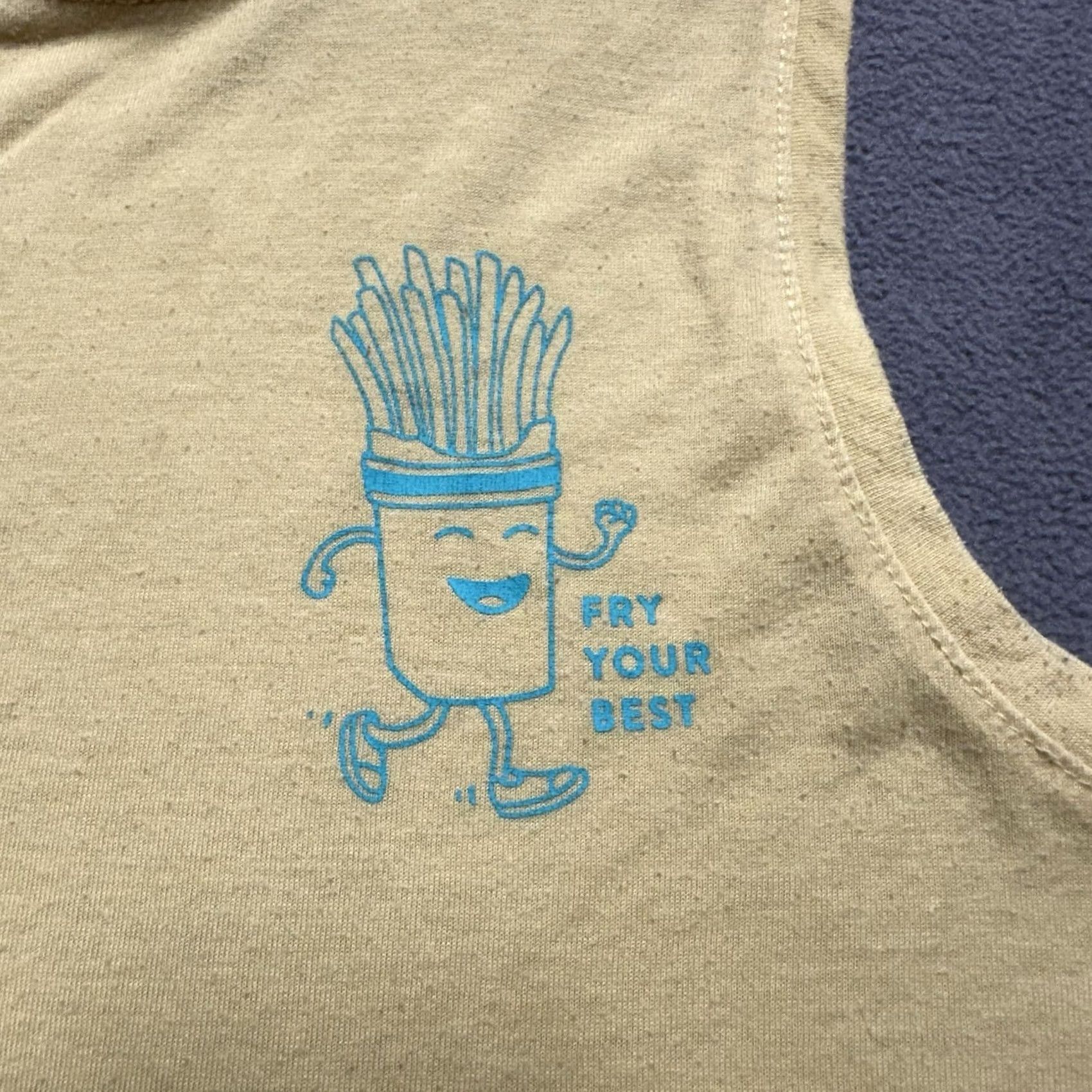 Old Navy Old Navy Active Tank Top Womens Small Go Dry Running French Fries Fry Your Best Size S / US 4 / IT 40 - 3 Thumbnail