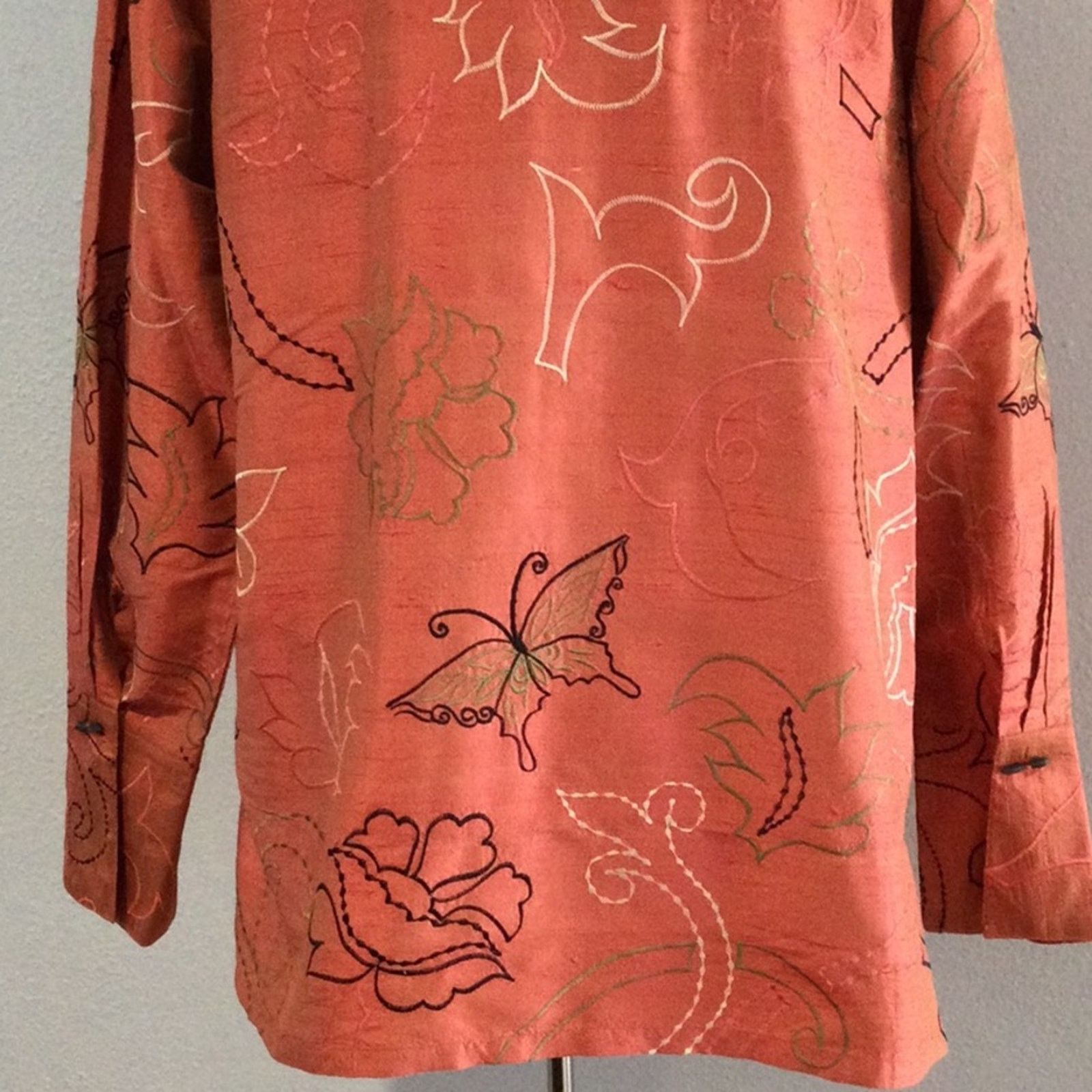 Other Yak Magik 100% Silk Embroidered Sequins Toggle Jacket M Size M / US 6-8 / IT 42-44 - 11 Thumbnail