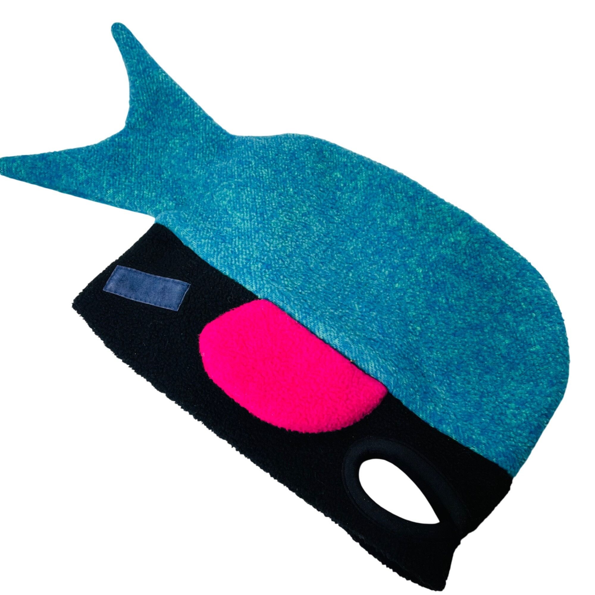Vintage Bula Whimsical Whale Fish Mask Hat For Kids & Adults In Teal Size ONE SIZE - 2 Thumbnail