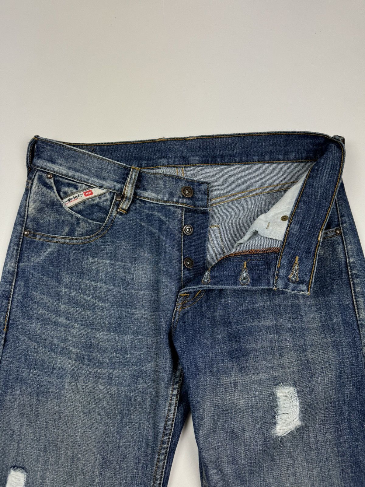 Diesel Y2K Vintage Diesel Cardiel Ripped Blue Jeans Made in Italy Size US 32 / EU 48 - 6 Thumbnail