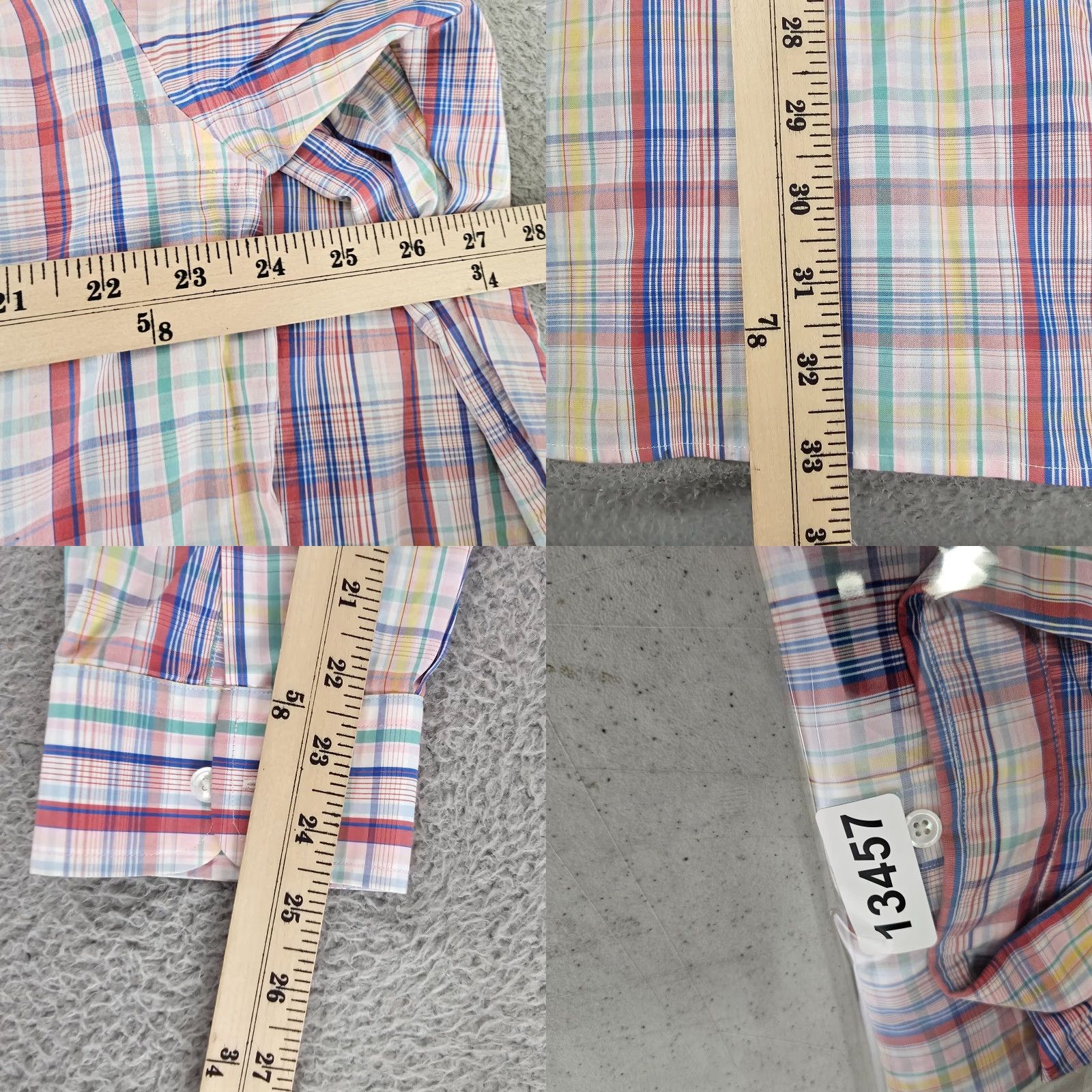 Vineyard Vines Vineyard Vines Shirt Mens Large Red Tartan Plaid Baron Button Up Long Sleeve Size US L / EU 52-54 / 3 - 8 Thumbnail