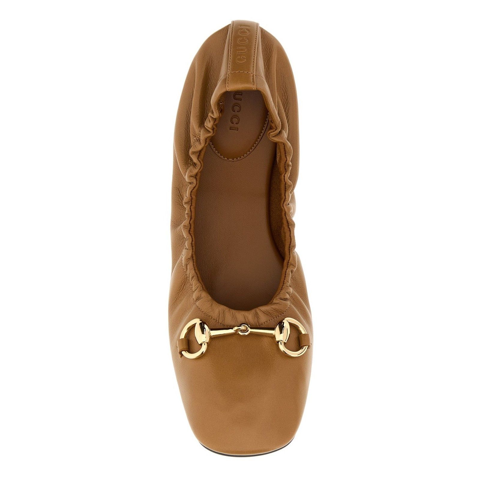 Gucci GUCCI $760 Medium Brown Prima Ballet Flats New & Authentic ( Size US 7.5 / IT 37.5 - 2 Thumbnail