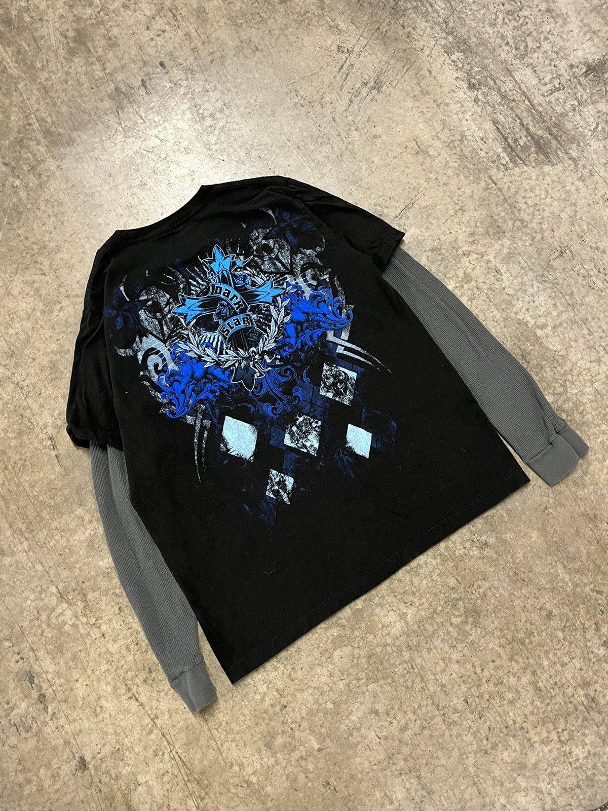 Affliction × Tapout × Vintage Y2k affliction style double layers thermal longsleeve rare Size US XL / EU 56 / 4 - 4 Thumbnail