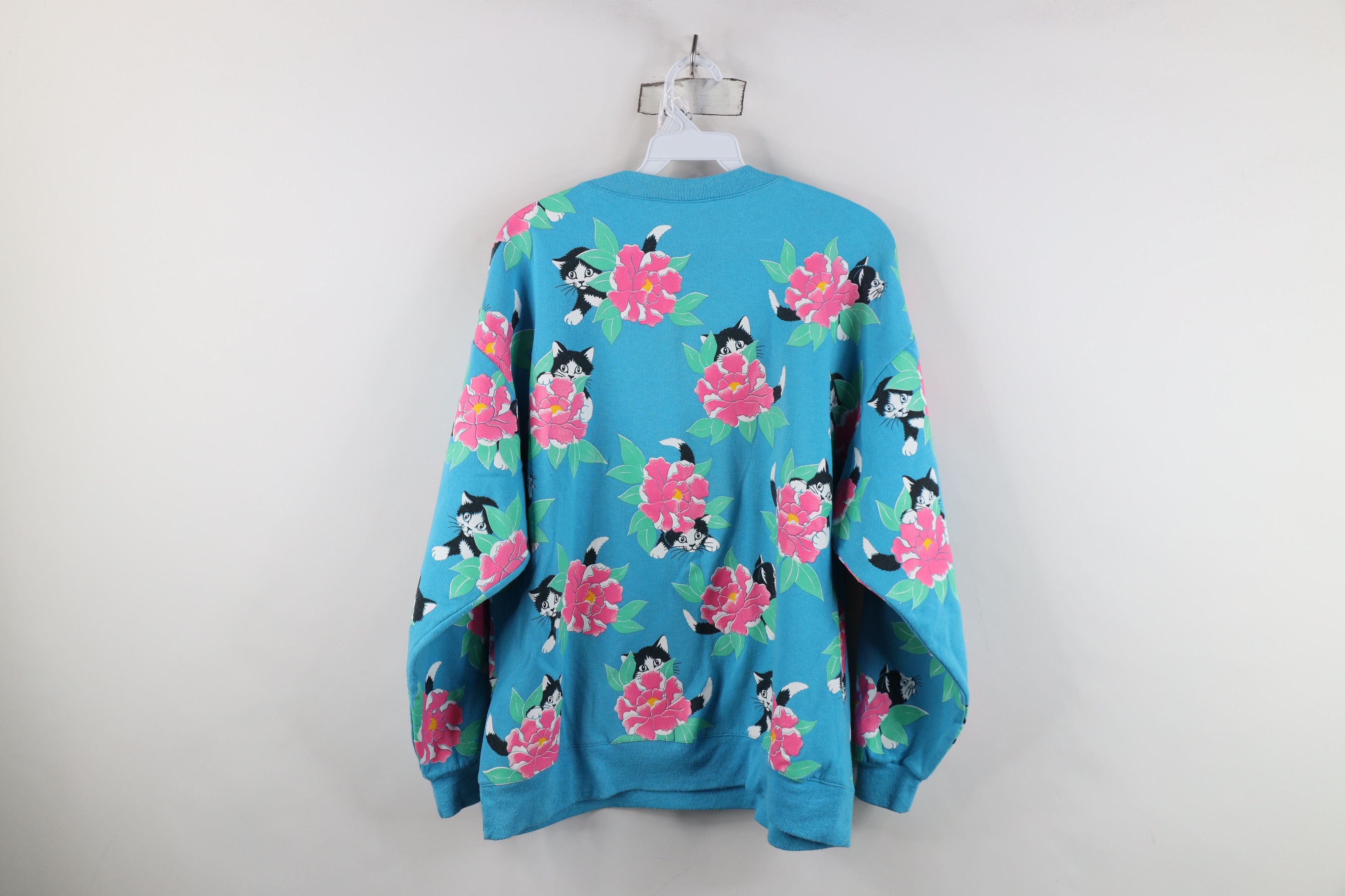 Vintage Vintage 90s Streetwear Kitten All Over Print Sweatshirt USA Size XL / US 12-14 / IT 48-50 - 11 Thumbnail
