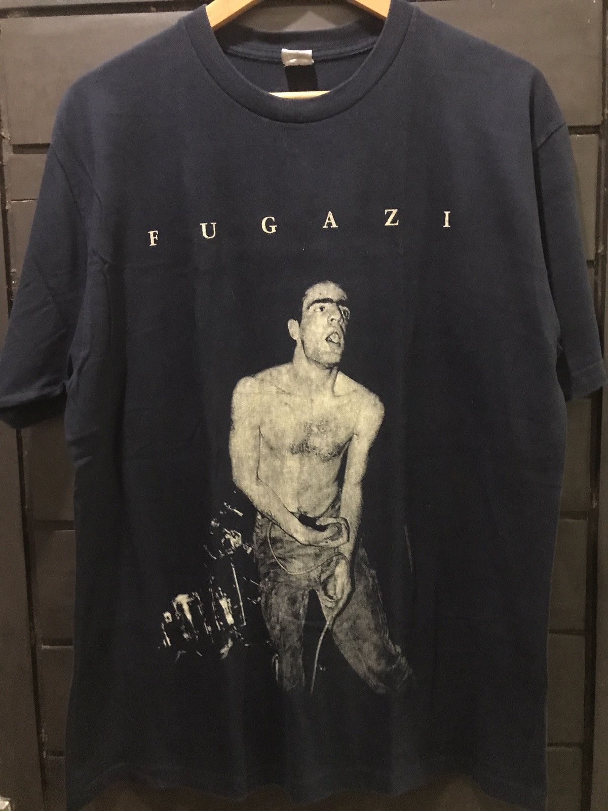 image of Band Tees x Fugazi Vintage Tshirt XL in Navy, Men's