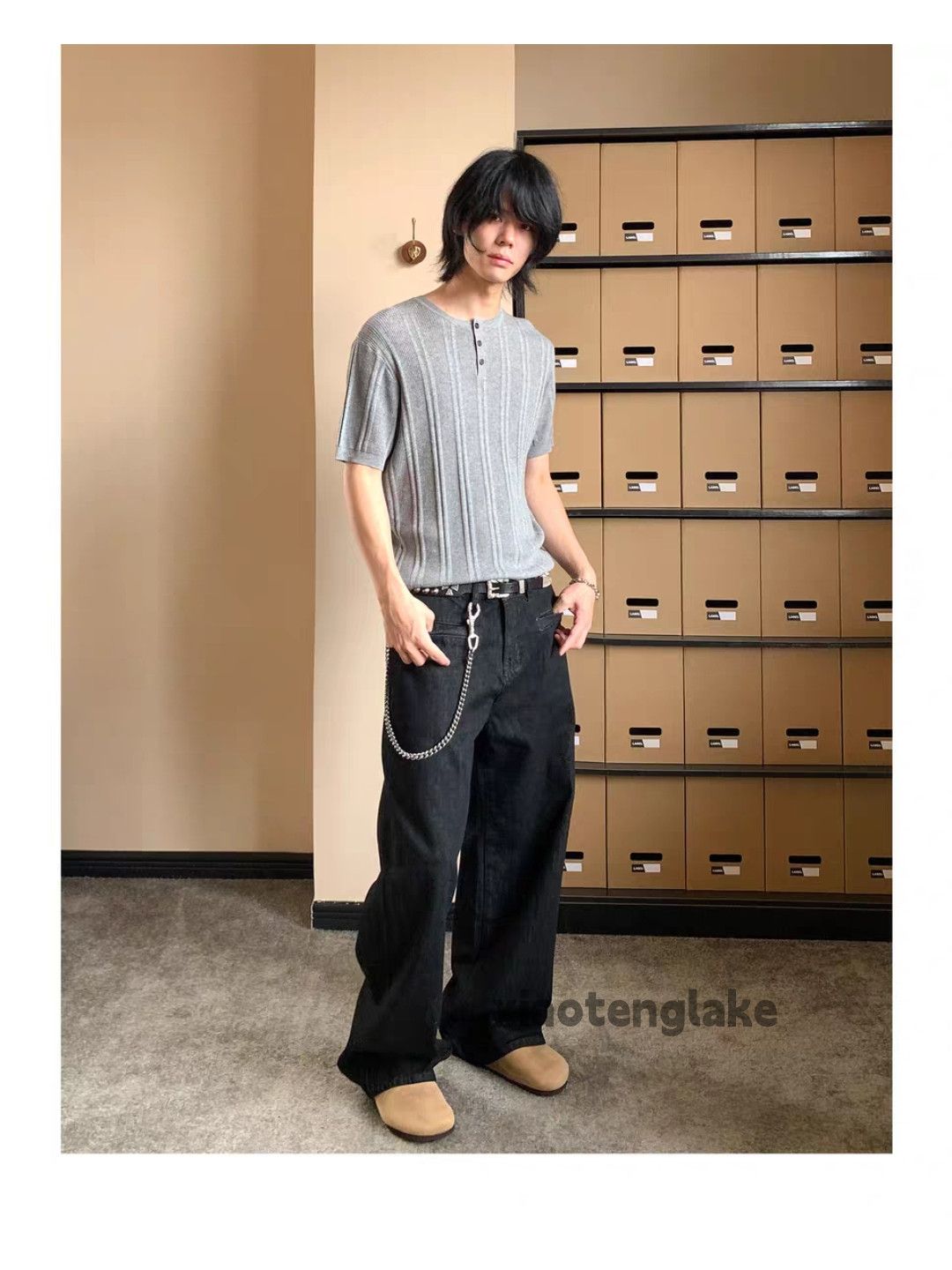 Jean Unisex utility loose baggy skate hiphop cargo jeans Size US 32 / EU 48 - 4 Thumbnail