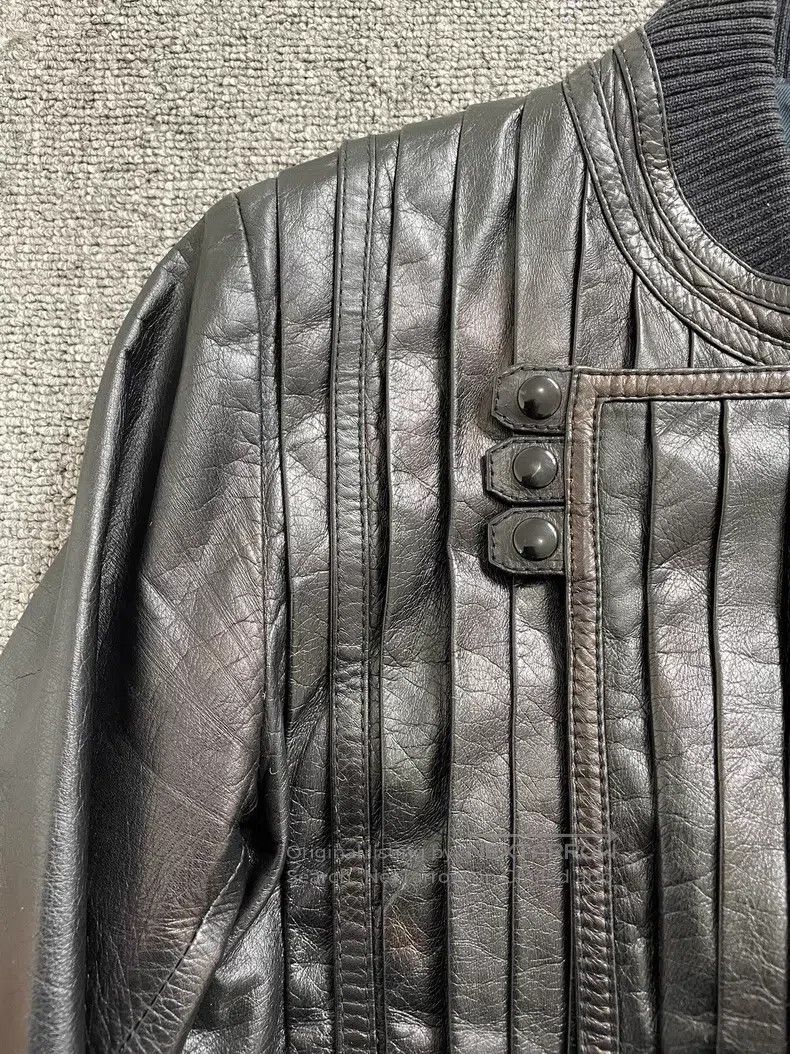 Dior Dior Pleated Bellows Crack Leather Jacket Size US S / EU 44-46 / 1 - 3 Thumbnail