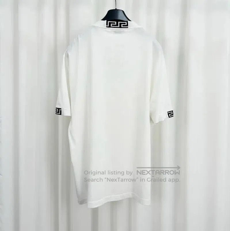 Versace Versace Men's White Embroidered Logo T-Shirt . Size US XL / EU 56 / 4 - 2 Thumbnail